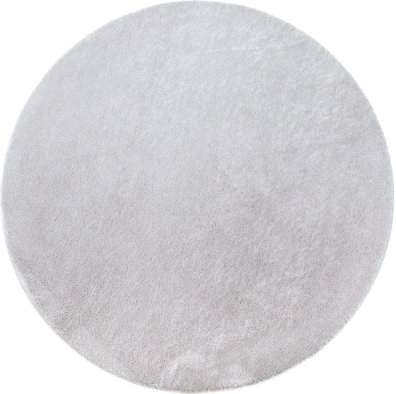 Paco Home Teppich »Cadiz 630«, rund, 14 mm Höhe, Kurzflor, Uni-Farben, besonders weich, waschbar, Wohnzimmer