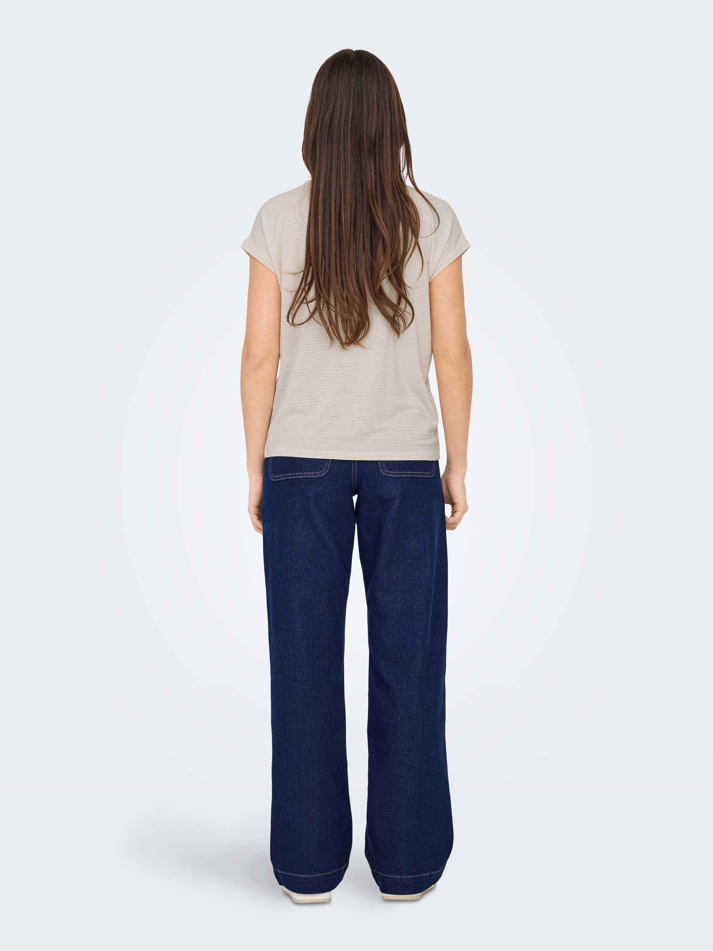 ONLY Kurzarmshirt »ONLCLAUDIA S/S GLITTER STRIPE TOP JRS«