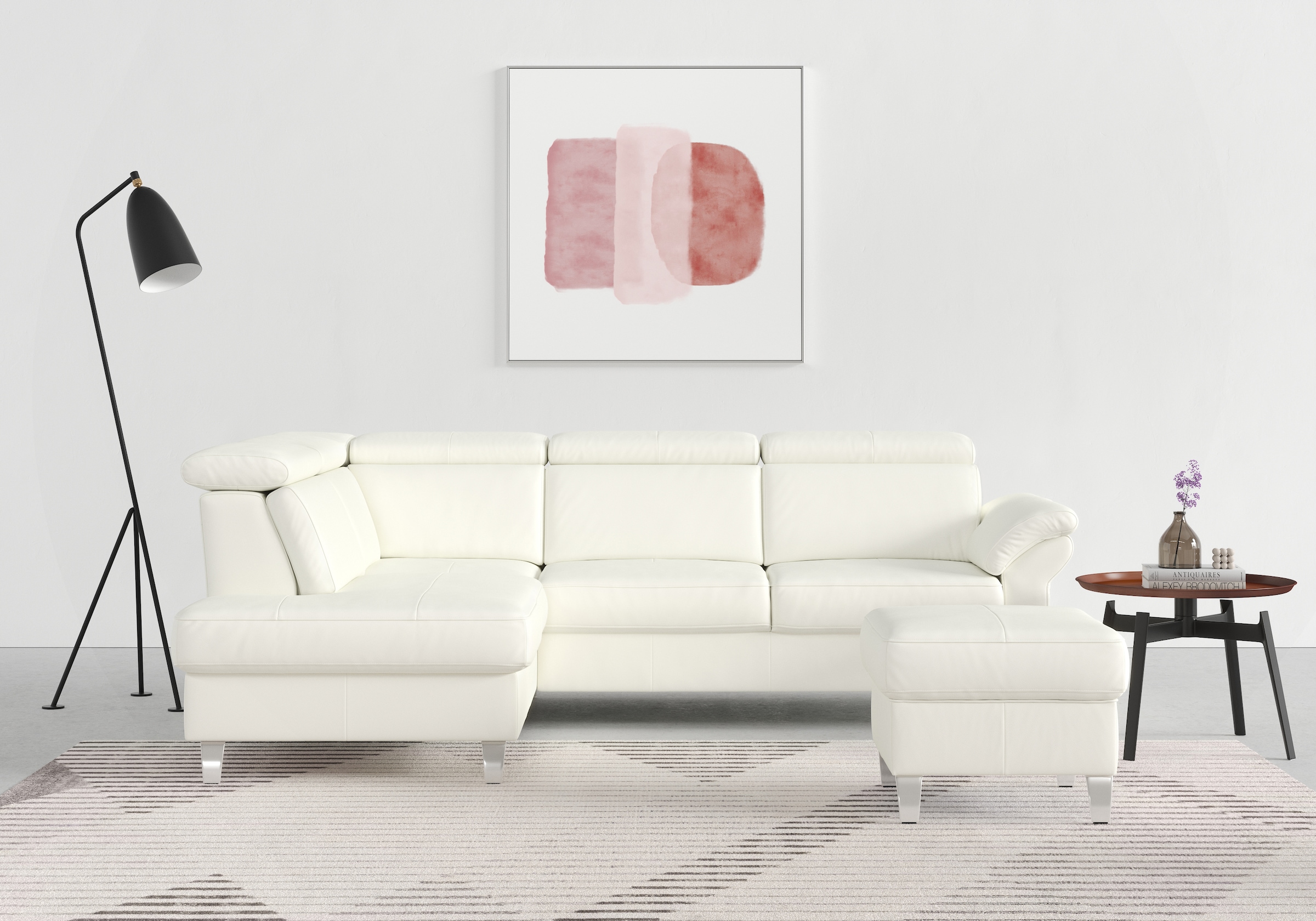 sit&more Ecksofa »Arngast L-Form« inklusive Kopfteilverstellung und Federke günstig online kaufen