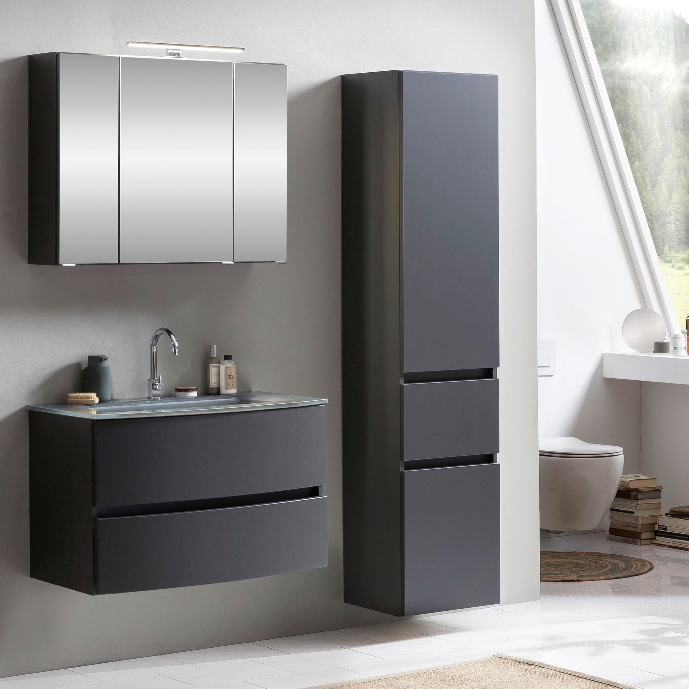 welltime Badezimmer-Set »Kaunas« Set, 3 Stk. tlg. günstig online kaufen