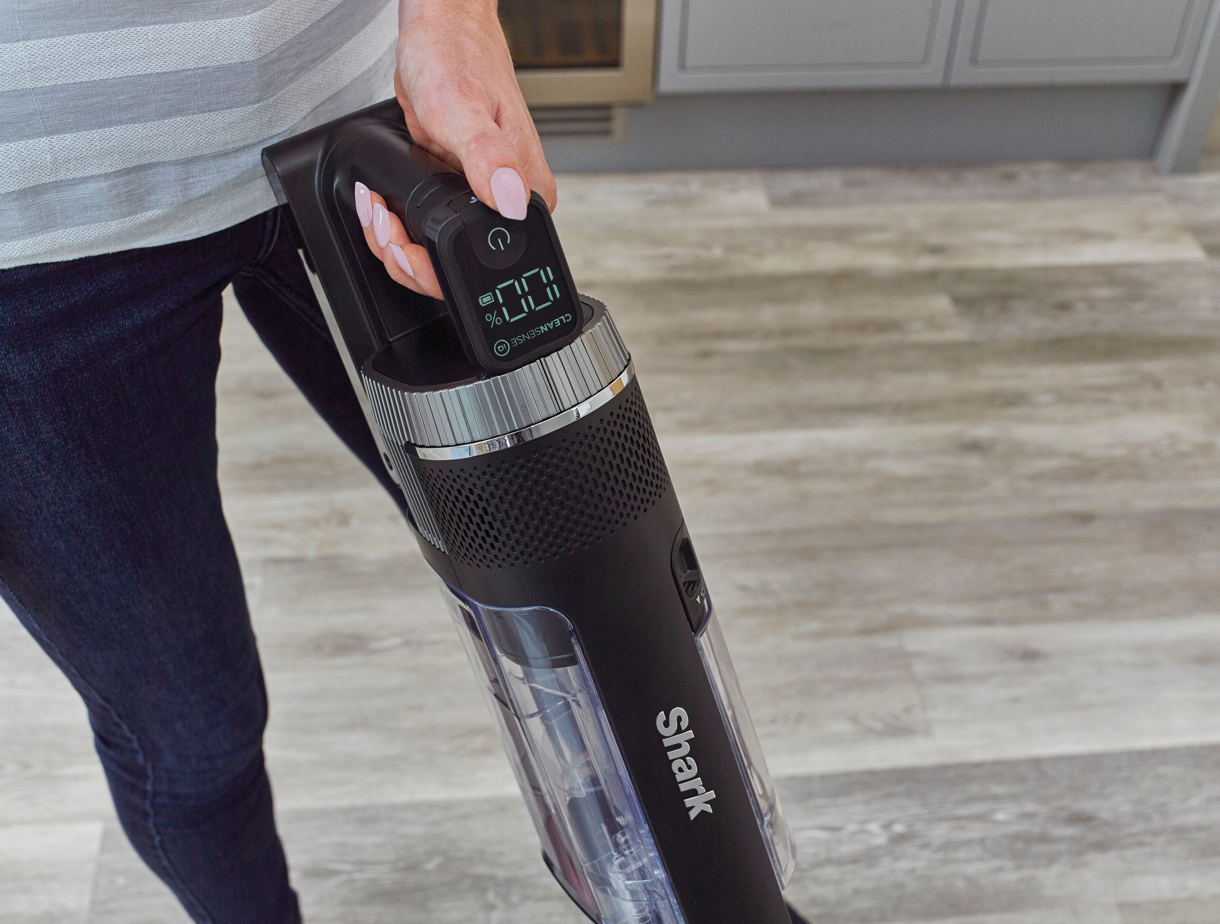 Shark Akku-Bodenstaubsauger »mit Auto IQ und PowerFins«, Plus Doppelakku IZ420EUT