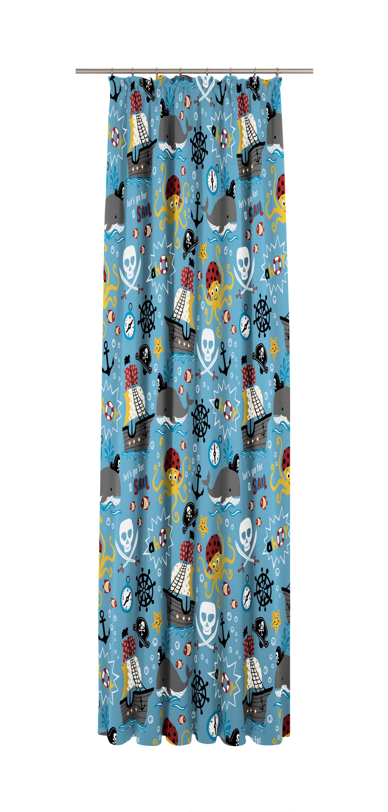 Adam Vorhang »Pirates« Kräuselband 1 Stk. tlg. aus 100% Bio-Baumwolle günstig online kaufen