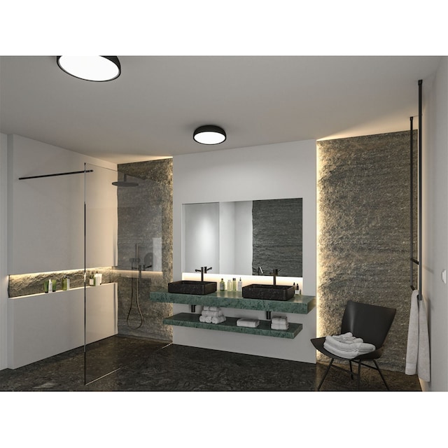 Paulmann LED Deckenleuchte »Selection Bathroom Oka IP44 24W Schwarz 230V  Kunststoff«, 1 flammig-flammig, WhiteSwitch online kaufen
