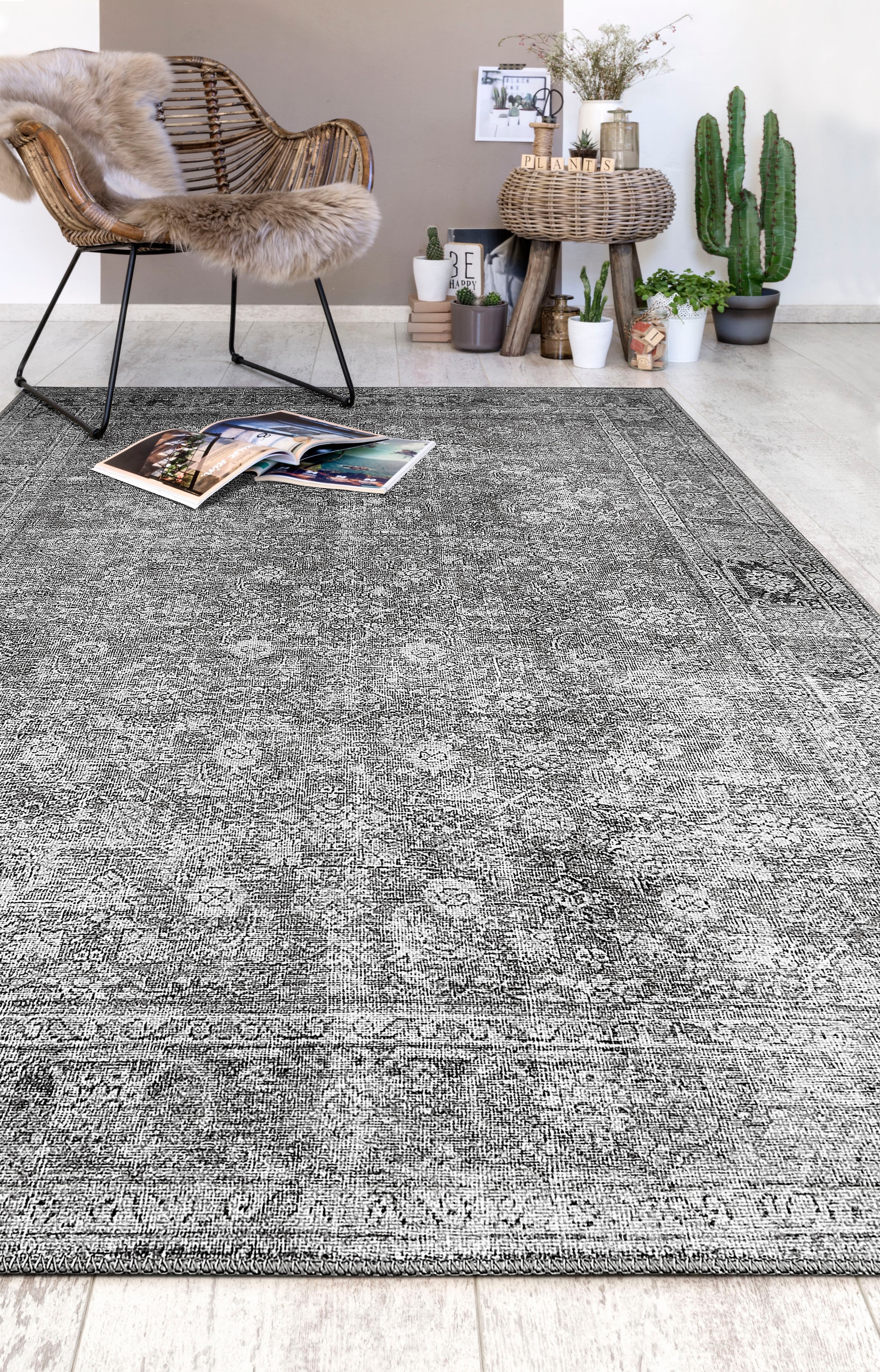 LUXOR living Teppich »Lagerräumung«, rechteckig, 5 mm Höhe, Sonderposten, moderne Vintage Designs, Orient Optik, mit Bordüre