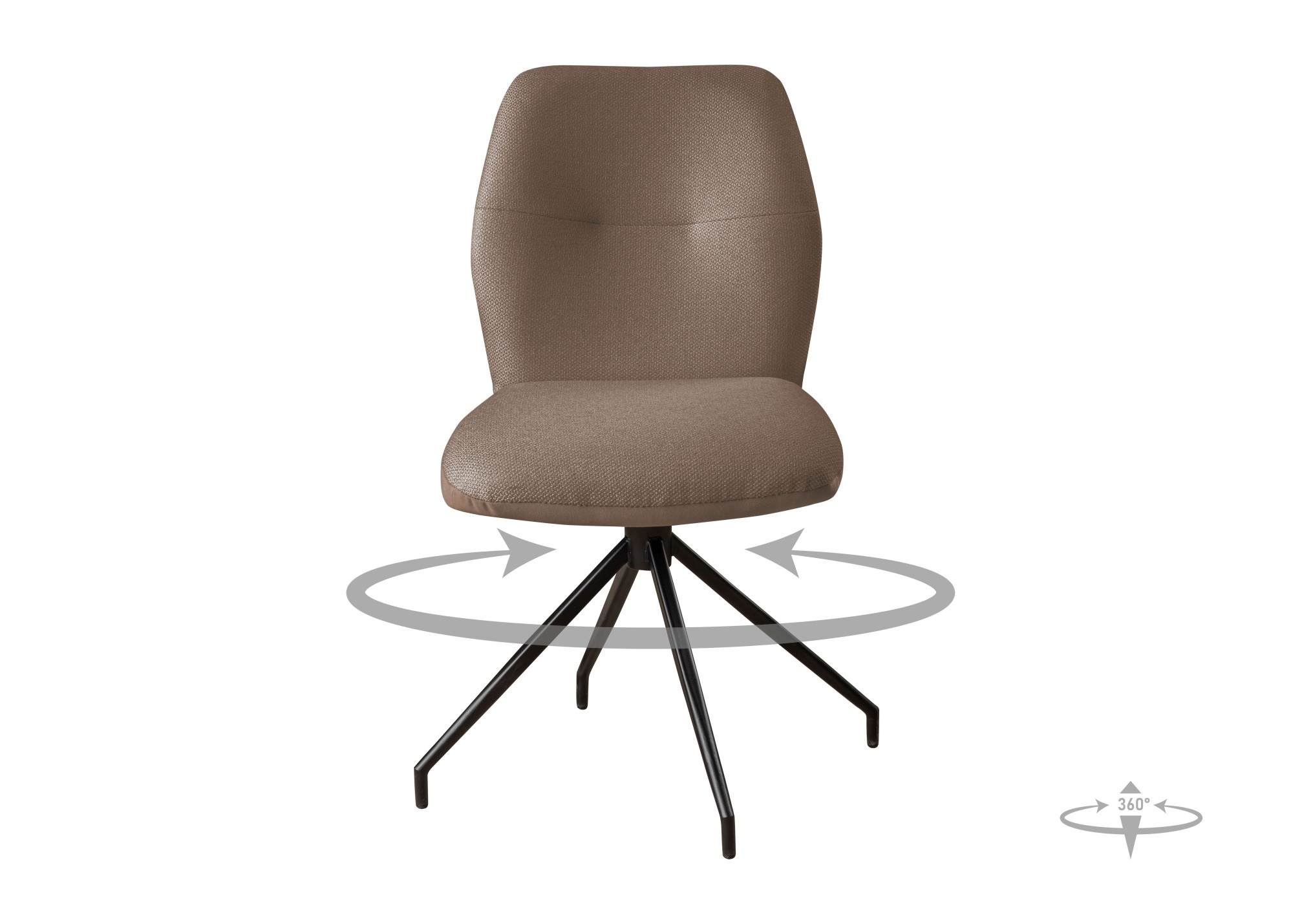 Home affaire Drehstuhl »Bruna Esszimmerstuhl,Polsterstuhl, Küchenstuhl, 4-Fußstuhl« ()