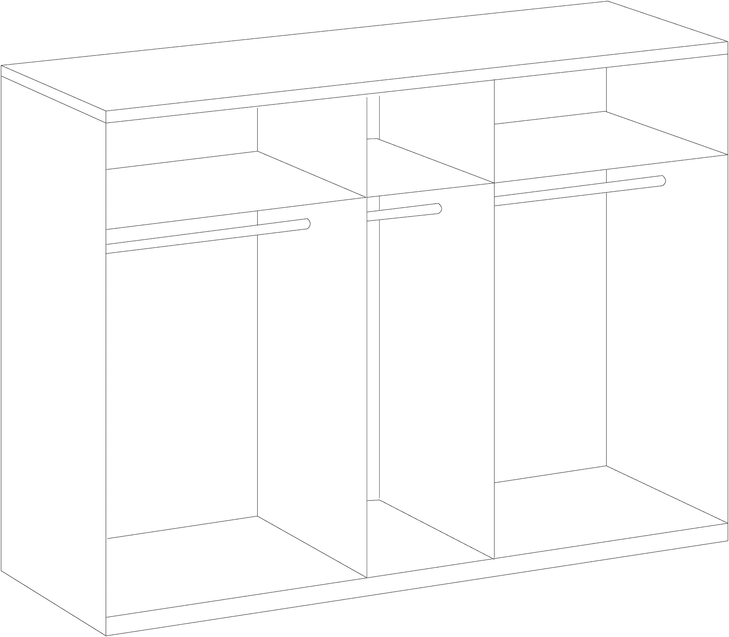 Wimex Kleiderschrank »New York«, in vielen Breiten, 208 oder 236cm hoch