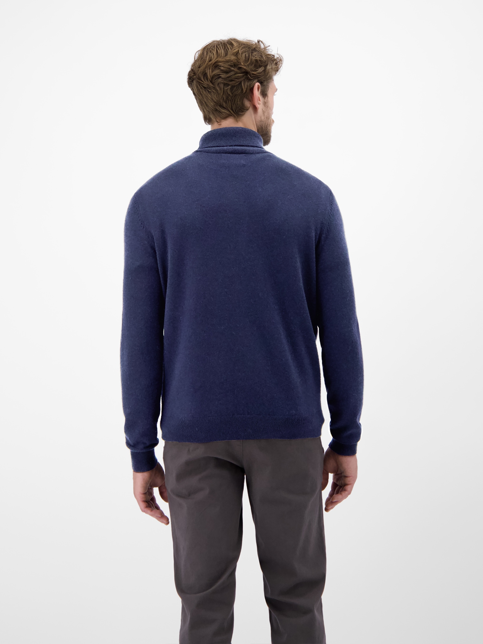 LERROS Rollkragenpullover mit Logo Stickerei