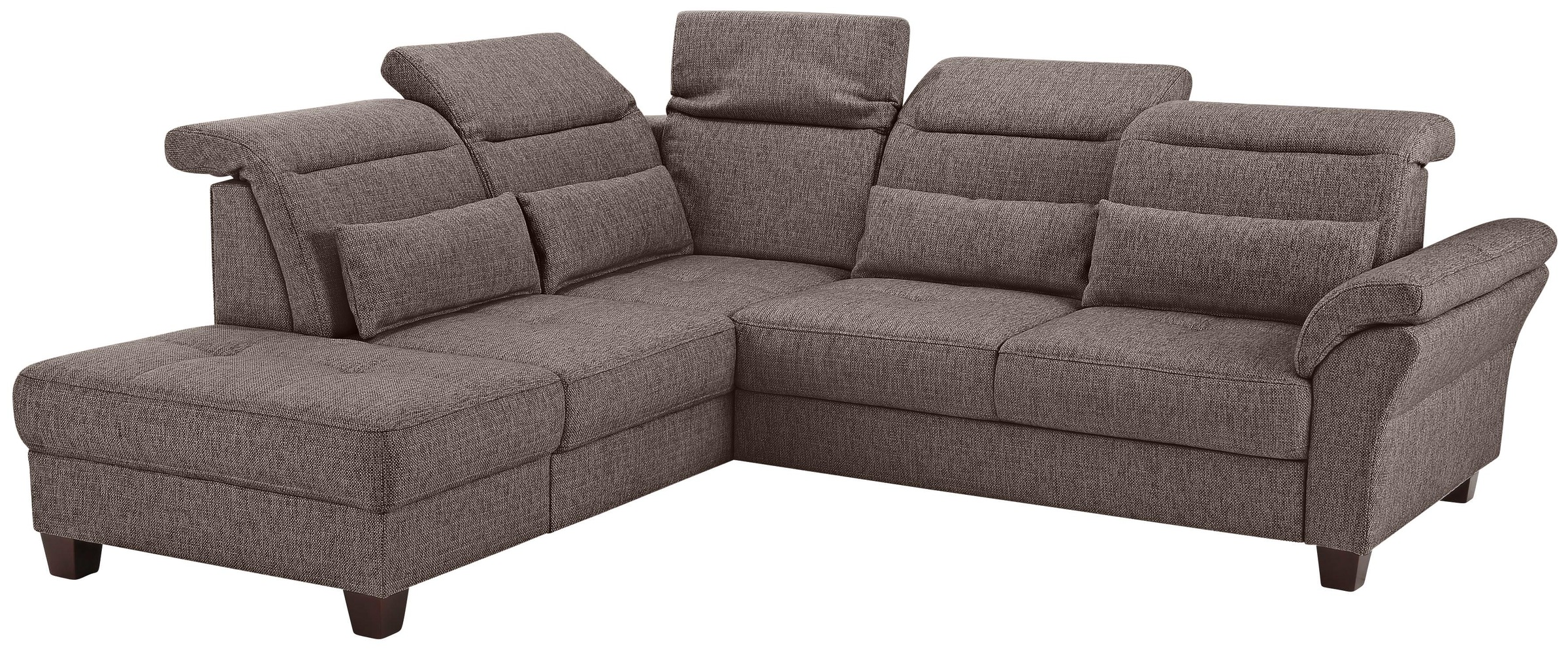 Home affaire Ecksofa »Solvei L-Form«, wahlweise auch mit Kopfteilverstellung und Bettfunktion, Federkern