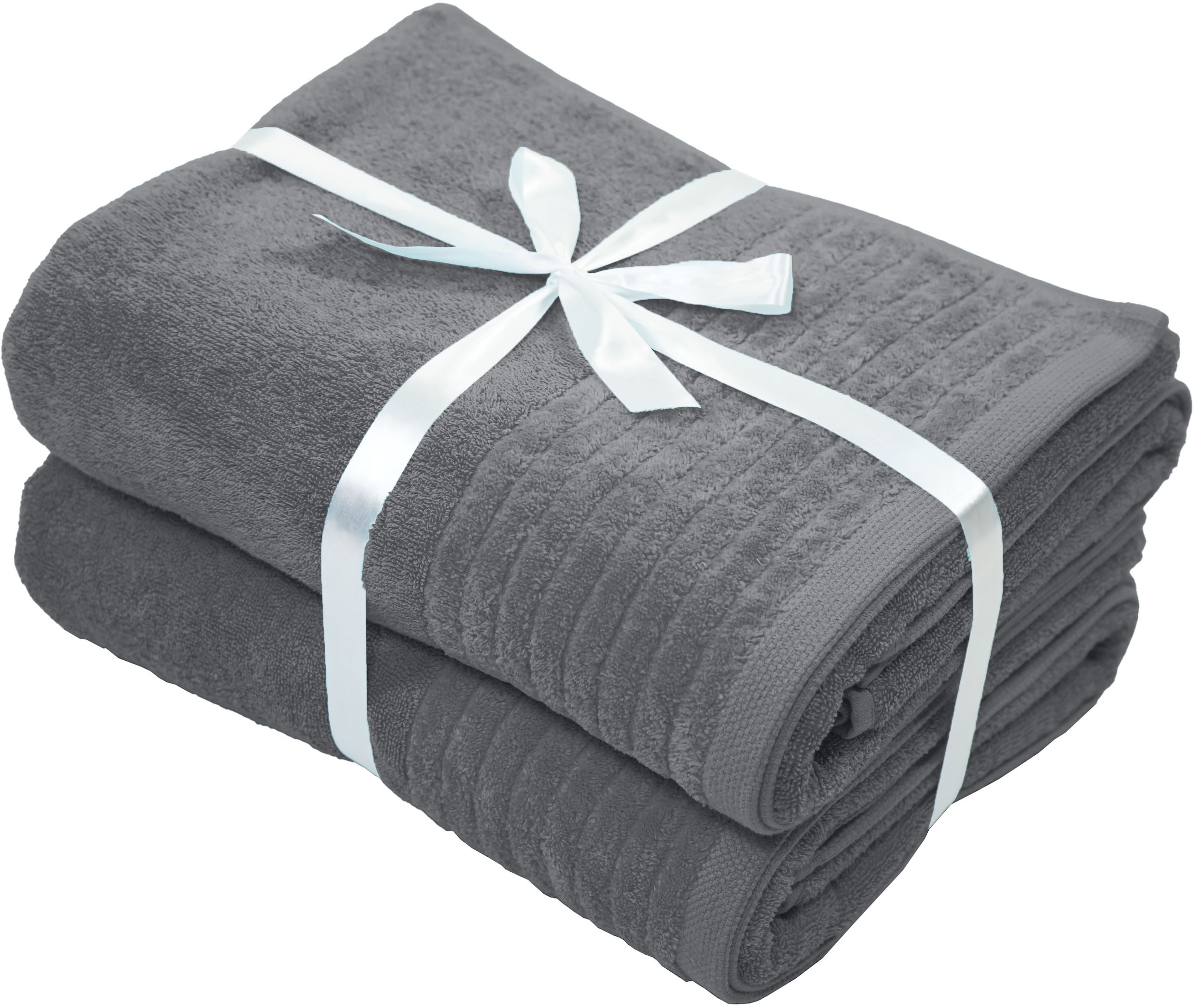 my home Saunatuch »Sanremo Premium, Premium Handtücher, 600 gr/m², 80x200cm«, (Set, 2 St., 2x 80x200), mit Bordüre, einfarbig, flauschig und weich, dicke Qualität