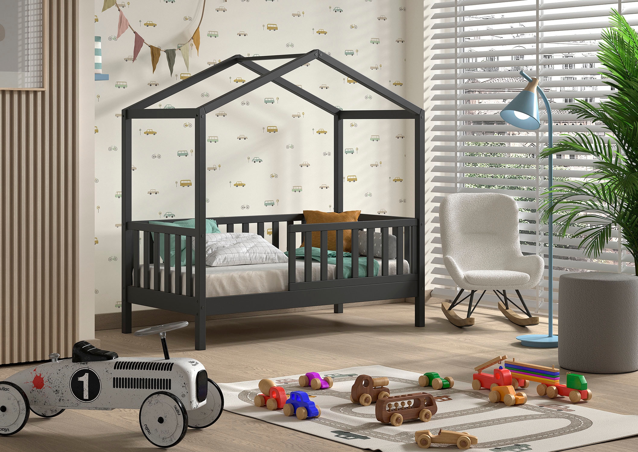 Home affaire Hausbett "Junior Hausbett 70/140, umlaufender Rausfallschutz, günstig online kaufen