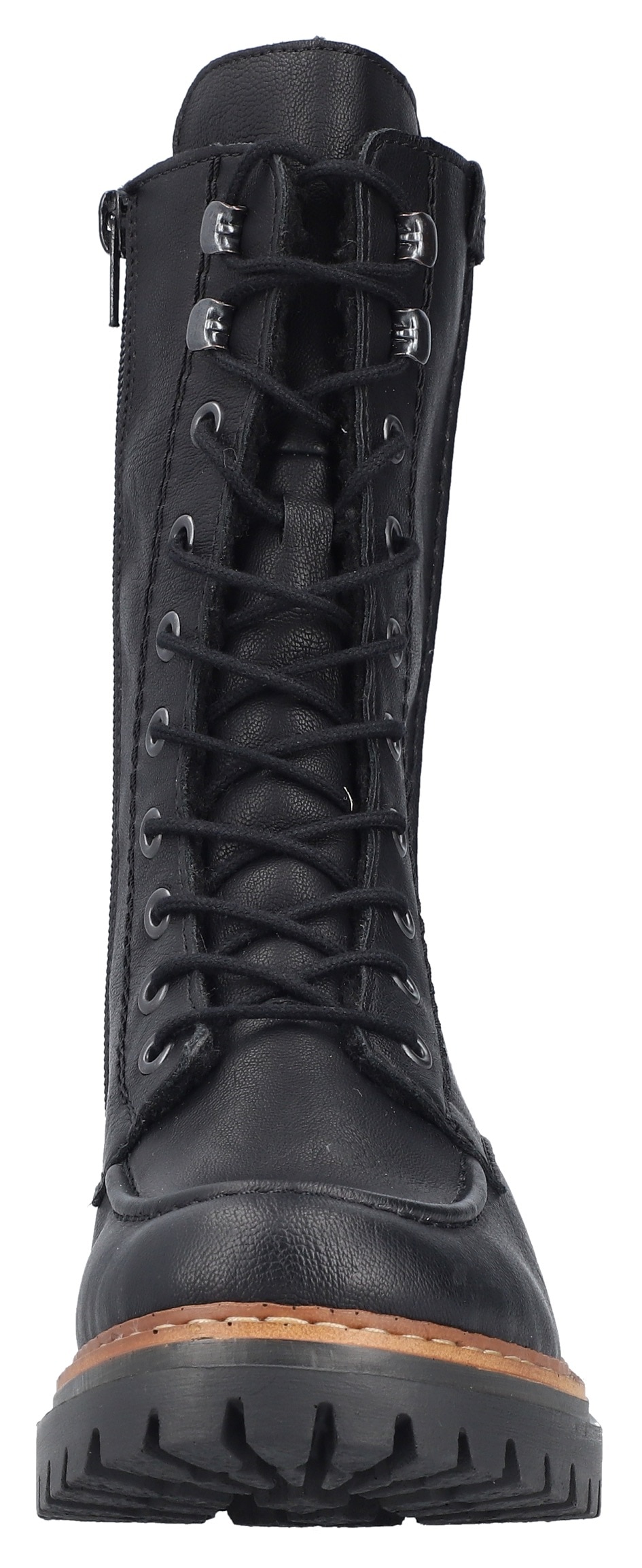 Rieker Winterstiefelette, Blockabsatz, Schnürstiefelette, Schnürboots mit Warmfiutter