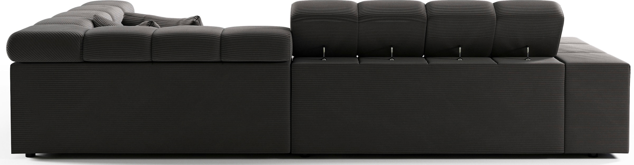 INOSIGN Ecksofa »Ancona incl. Kopfteilverstellung, Breite 319cm, L-Form«, wahlweise motorische Sitztiefenverstellung, auch in Cord + Easy Care