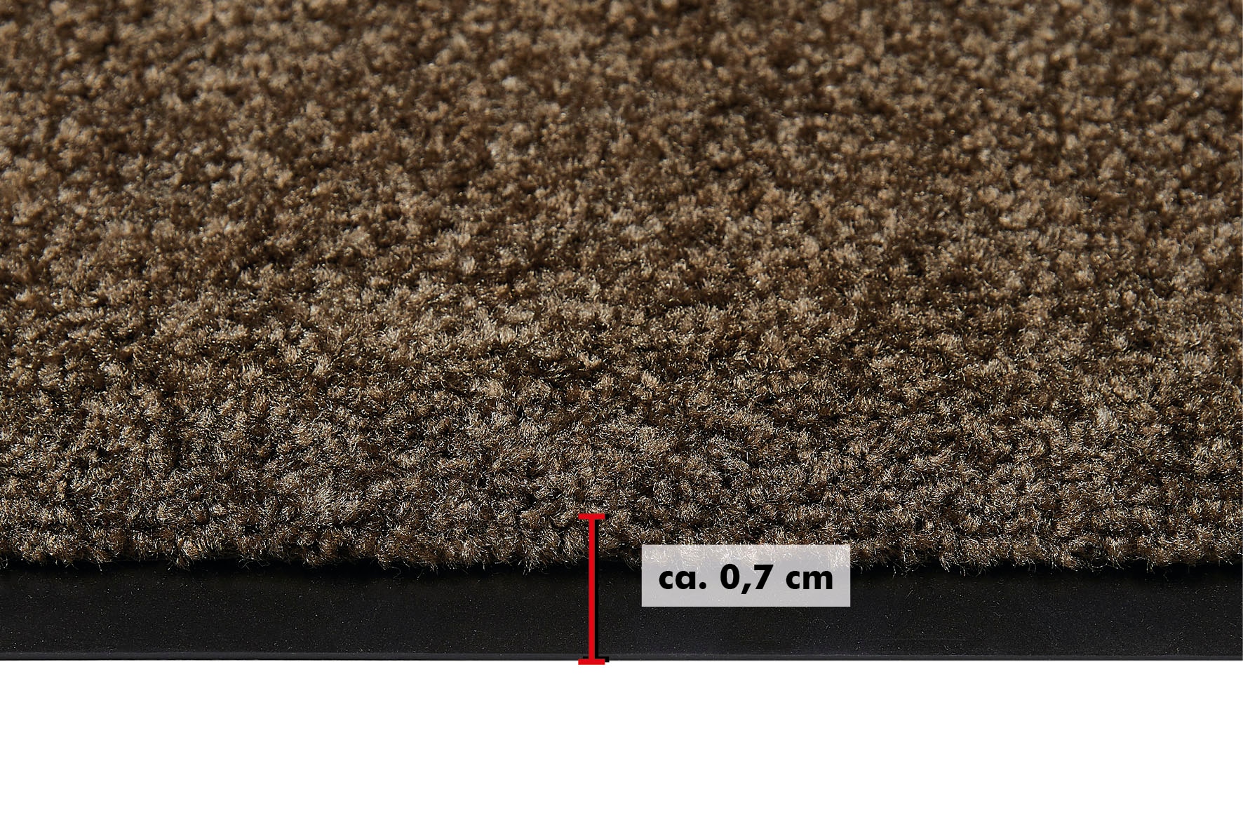 Andiamo Fußmatte »Super Wash & Clean, Made in Belgium«, rechteckig, 7 mm Höhe, Schmutzfangmatte, Uni Farben, rutschhemmend, waschbar