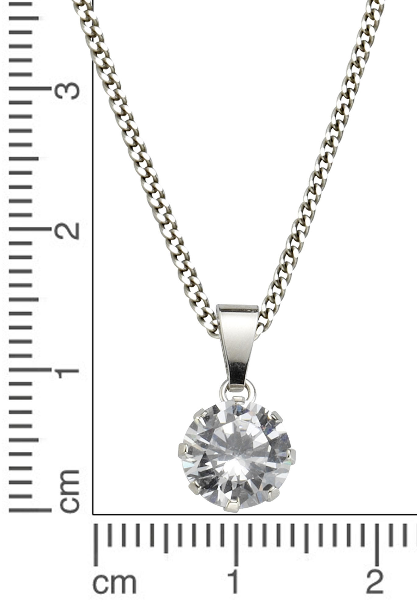 Firetti Kette mit Anhänger »Schmuck Geschenk Silber 925 Halsschmuck Halskette Panzerkette Herz«, mit Zirkonia (synth.)