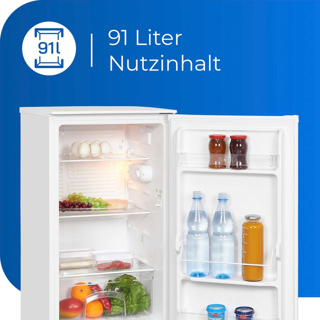 exquisit Vollraumkühlschrank »KS116-V-041E«, KS116-V-041E weiss, 85 cm hoch, 48 cm breit