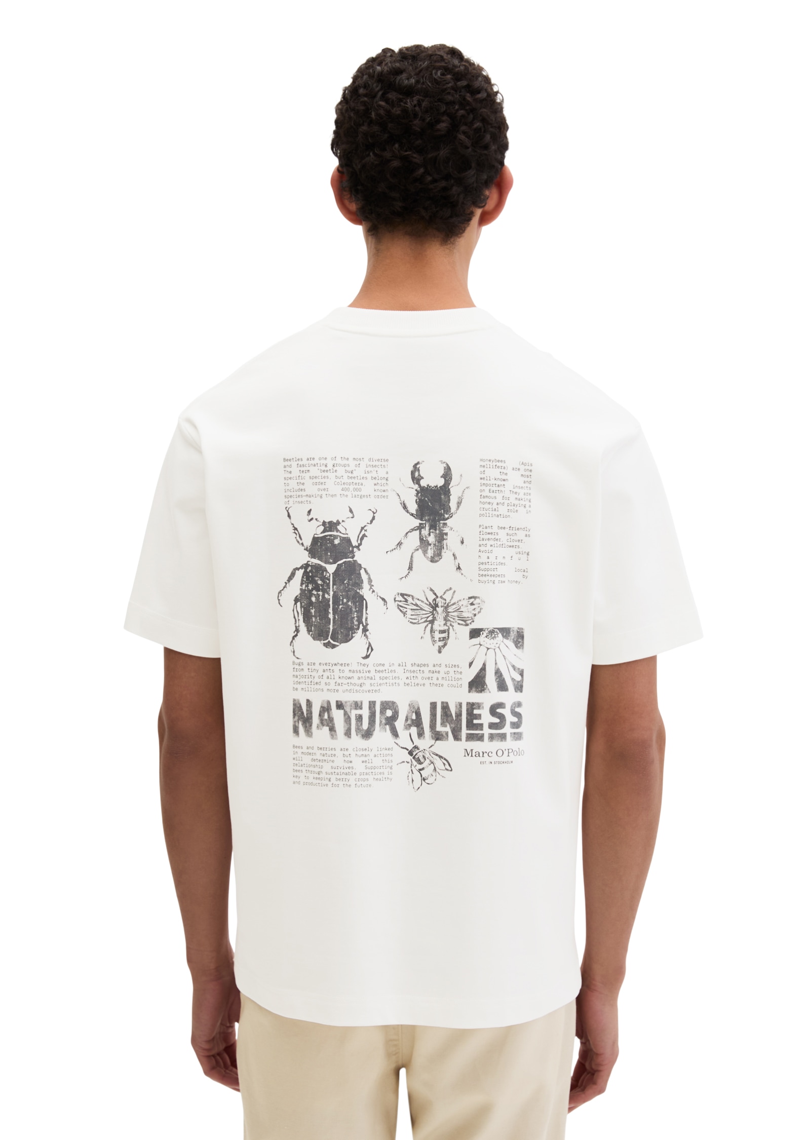 Marc O'Polo T-Shirt loose fit mit beidseitigen Insektenprints