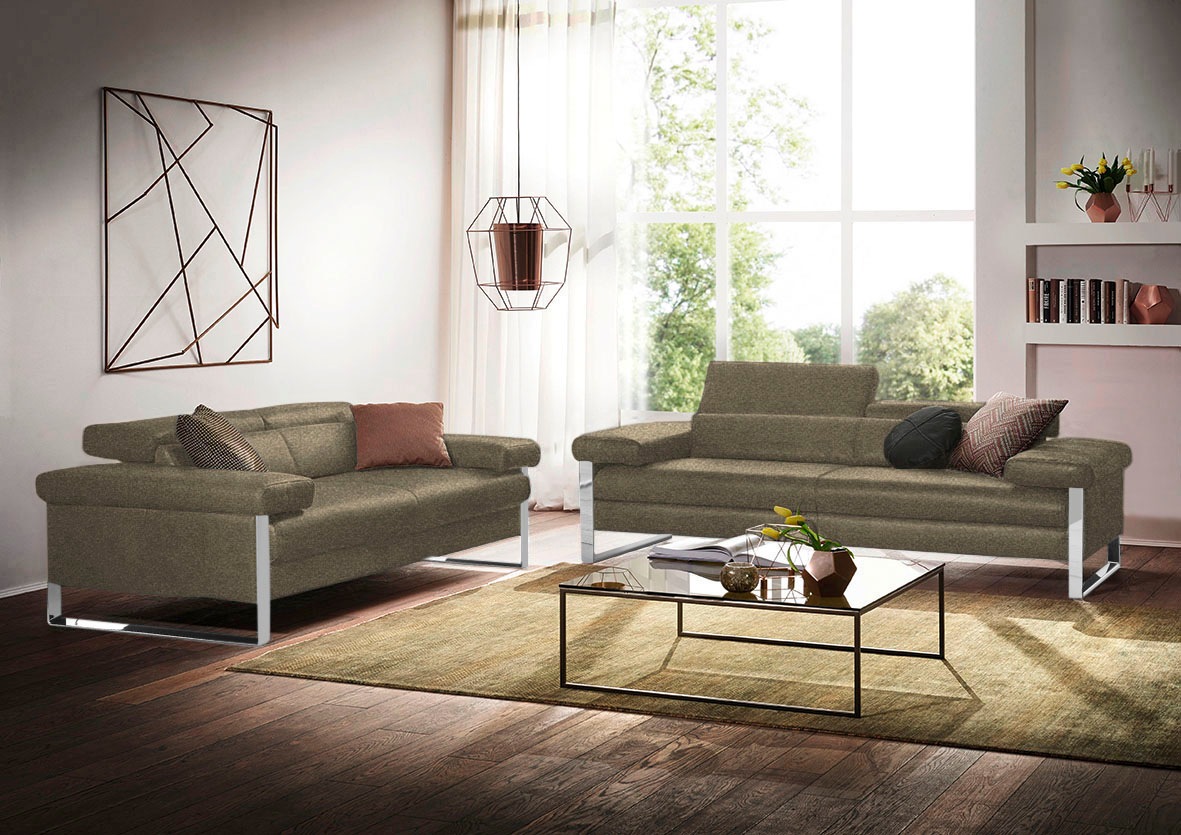 W.SCHILLIG 2-Sitzer »finn«, German Design Award 2016, Fußgestell Chrom glänzend, Breite 230 cm