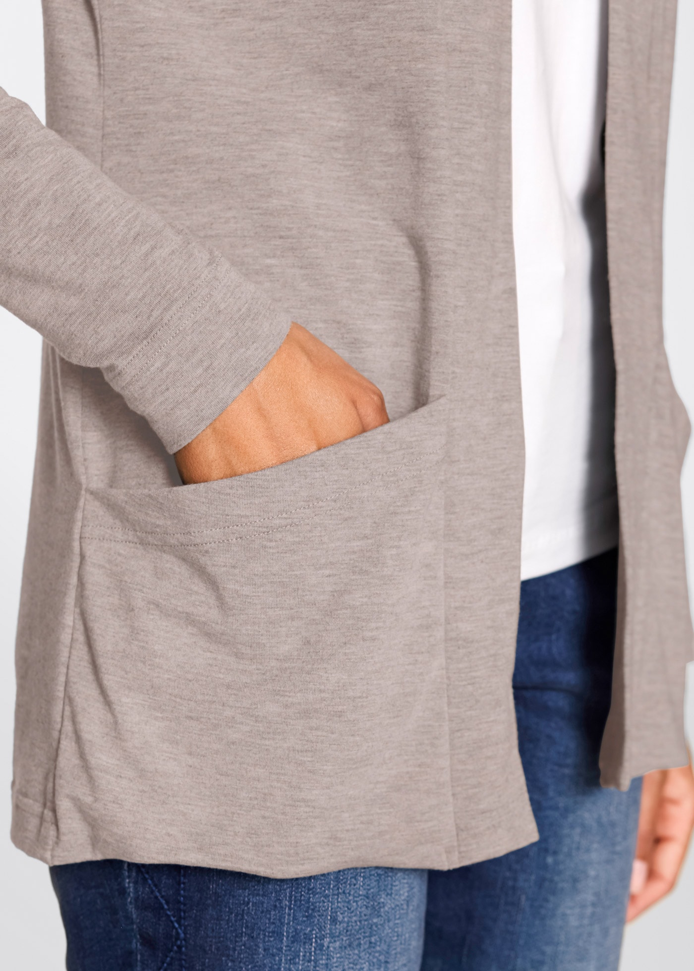 bonprix Shirtjacke figurumspielende Passform, Langarm, für Freizeit, aus Viskose