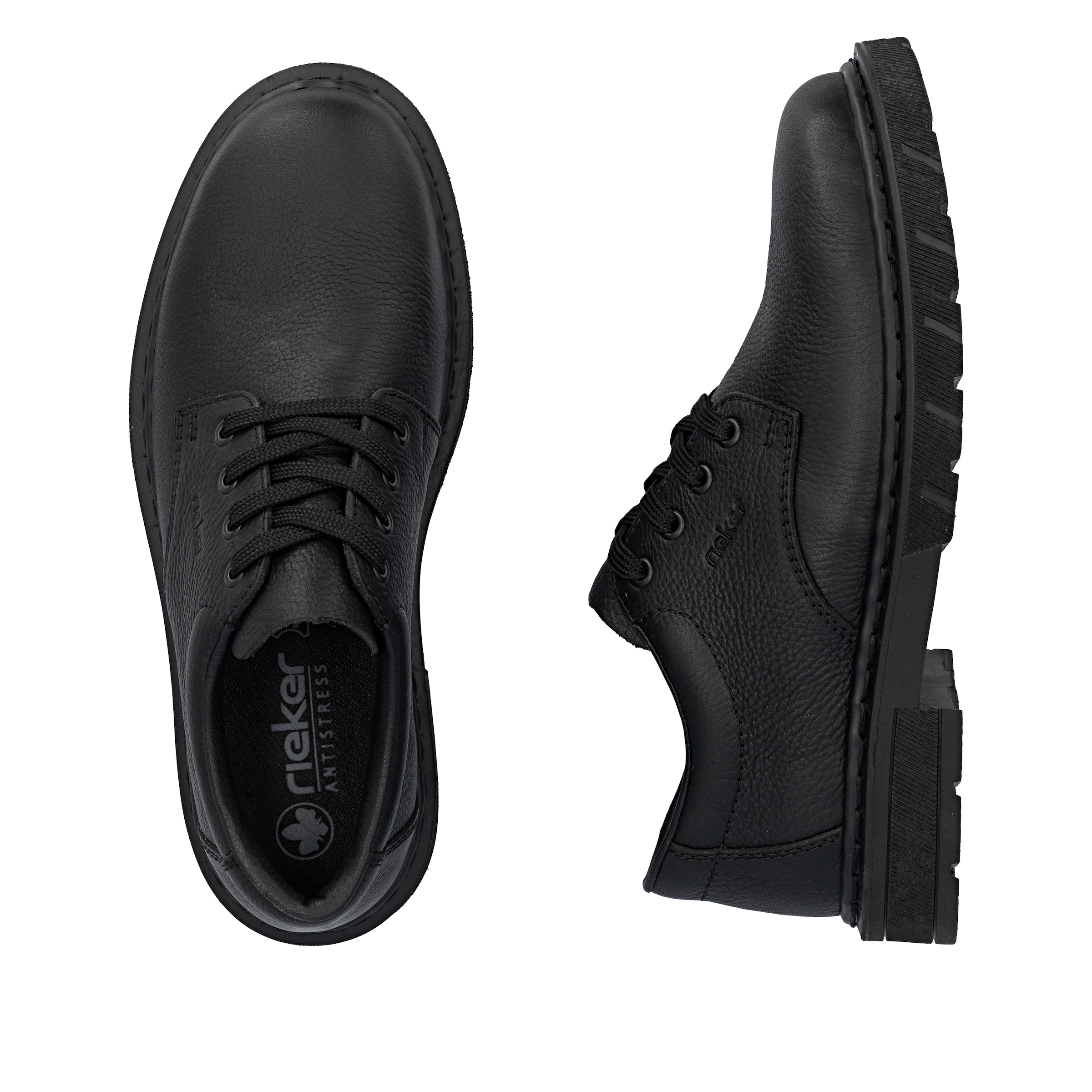 Rieker Schnürschuh, Halbschuh, Basic-Schnürer, mit Profilsohle und Lederinnensohle