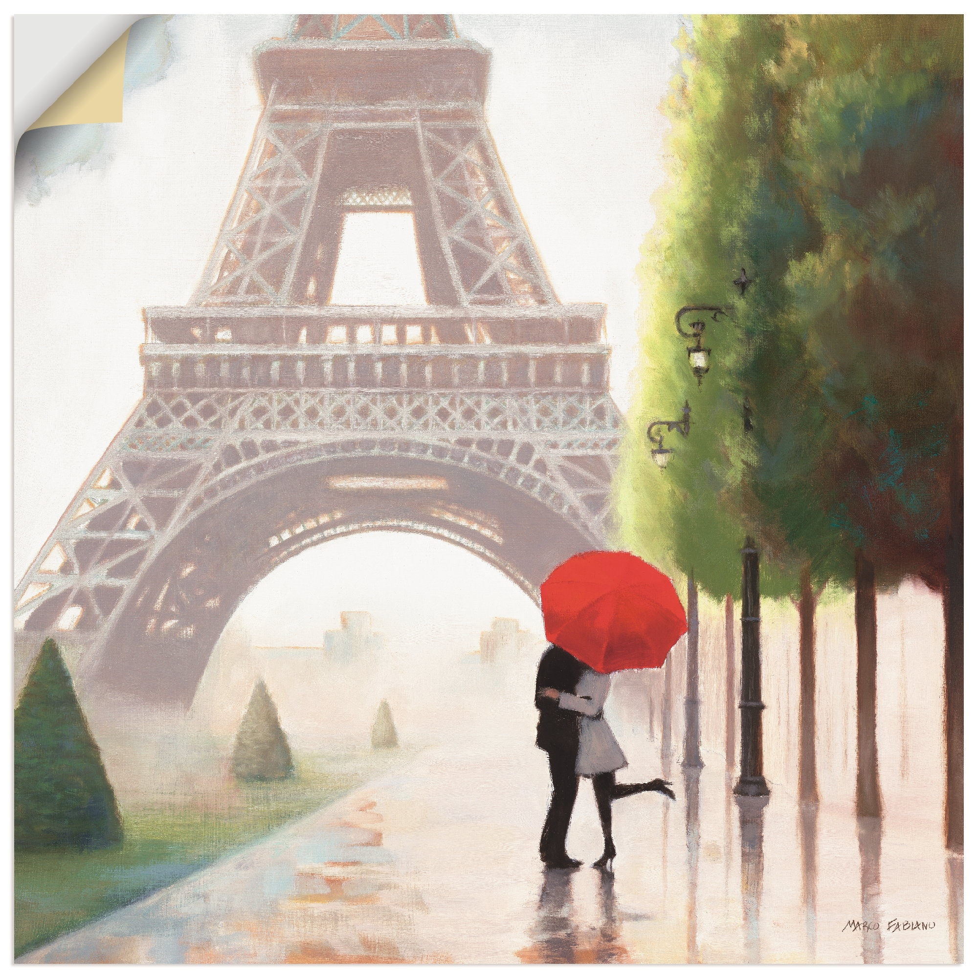 Artland Wandbild »Paris Romanze II«, Gebäude, (1 St.), als Leinwandbild, Po günstig online kaufen