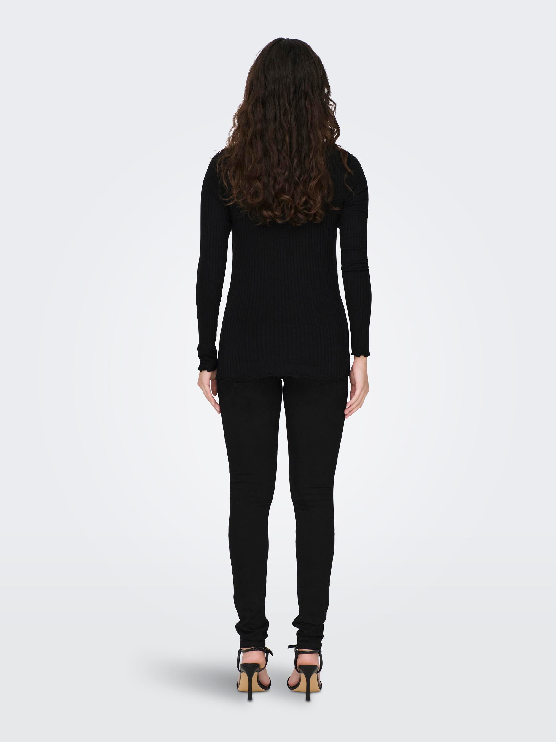 JDY Langarmbluse »JDYFRANSISKA L/S HIGHNECK TOP JRS NOOS« Viskosemischung, slim fit