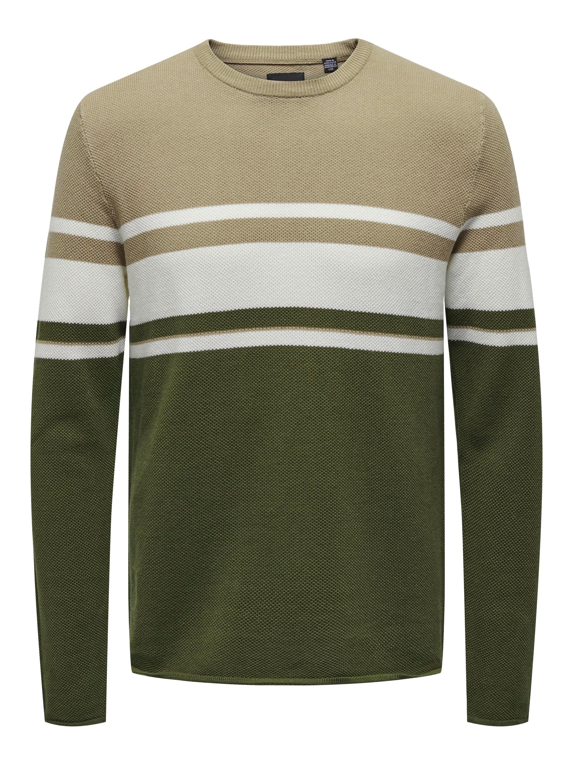 ONLY & SONS Rundhalspullover »ONSNIGUEL REG 12 BLOCK CREW KNIT«