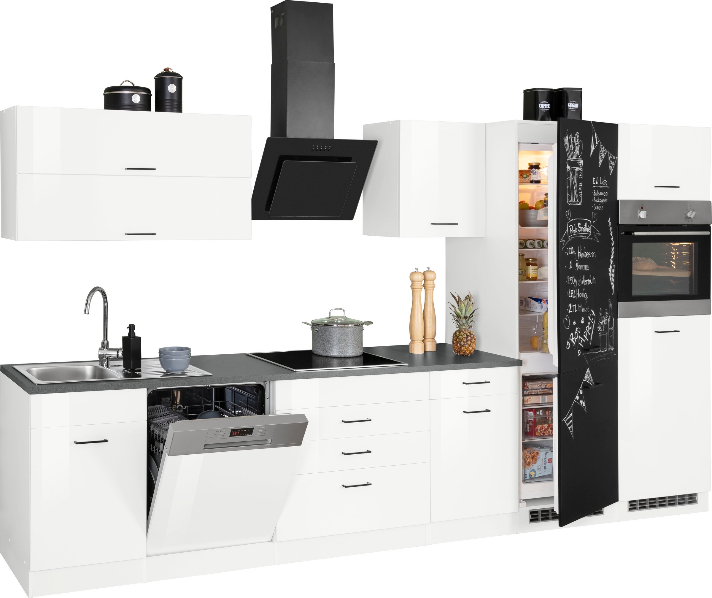 KOCHSTATION Küchenzeile »KS-Trier«, mit E-Geräten, Breite 360 cm