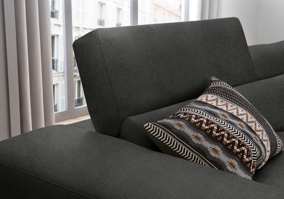 W.SCHILLIG Ecksofa »piedroo, Designsofa mit tollem Sitzkomfort, L-Form«, Kopfteilverstellung, wahlweise mit Sitztiefenverstellung, Breite 303cm