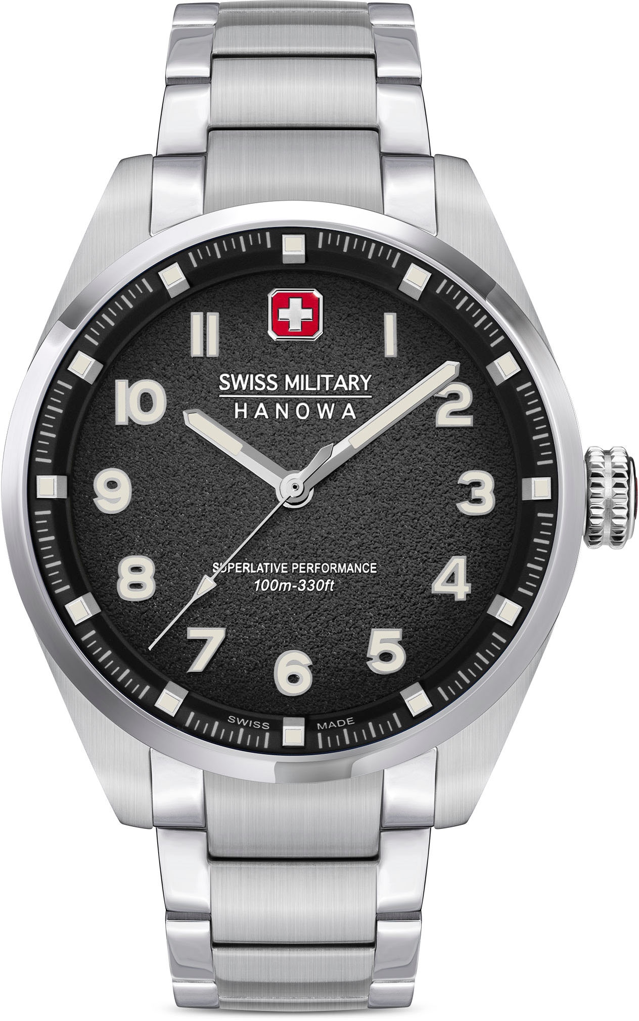 Swiss Military Hanowa Schweizer Uhr »GREYHOUND, SMWGG0001503«, Quarzuhr, Armbanduhr, Herrenuhr, Swiss Made, Saphirglas