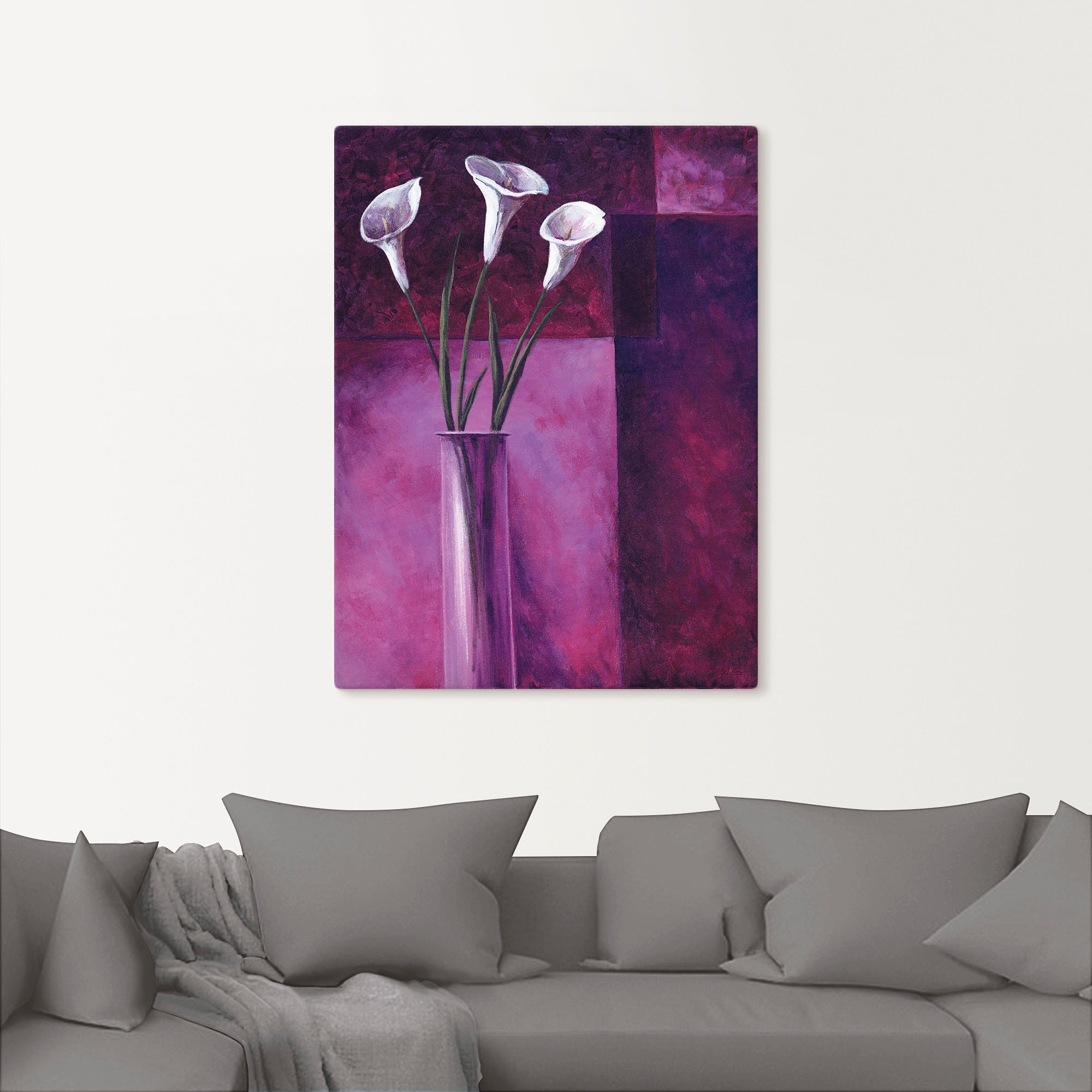 Artland Wandbild »Callas Lila«, Blumen, (1 St.), als Alubild, Outdoorbild, günstig online kaufen