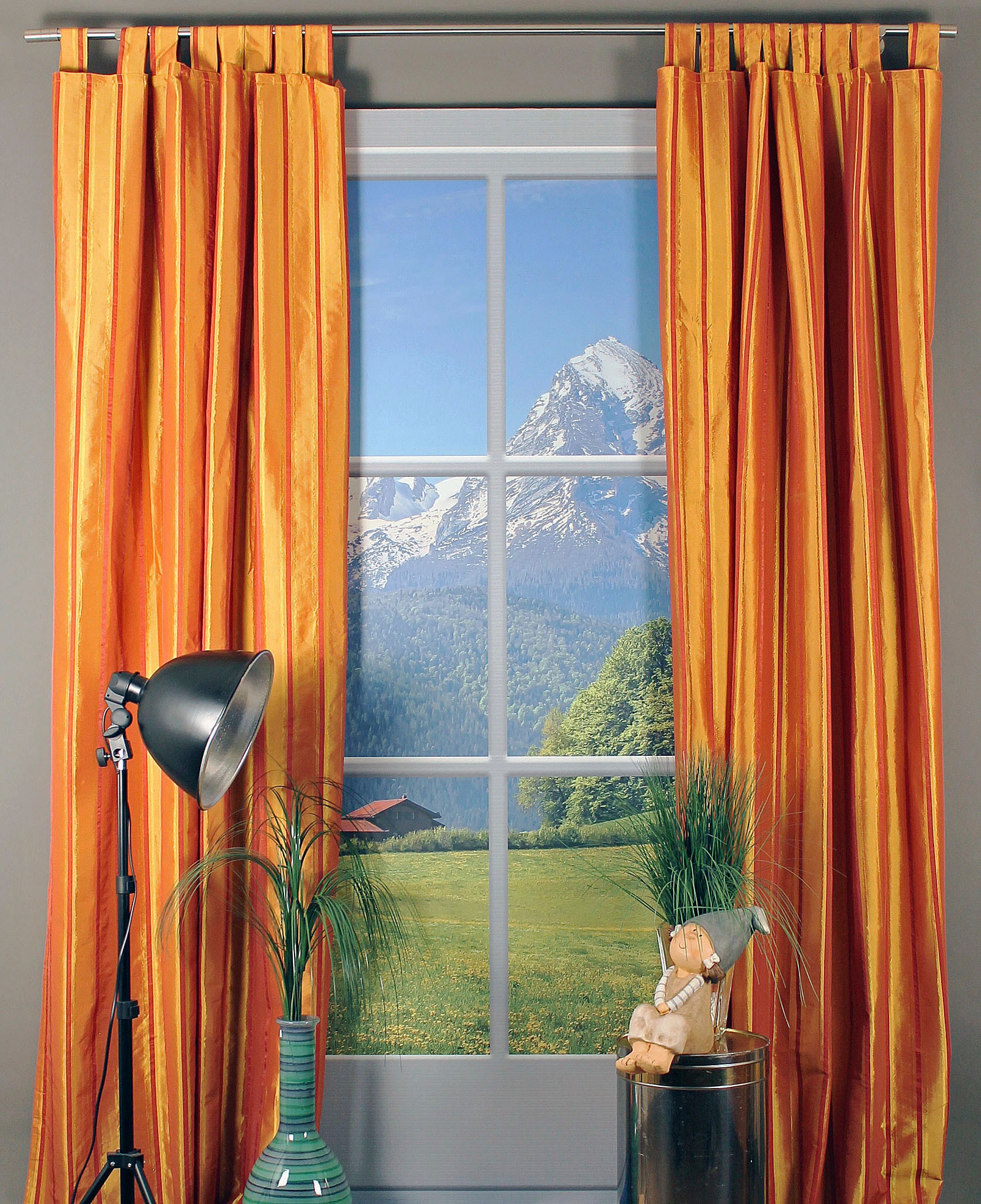 HOSSNER - ART OF HOME DECO Gardine »Caumasee«, (1 St.), Schlaufenschal im zeitlosen Design
