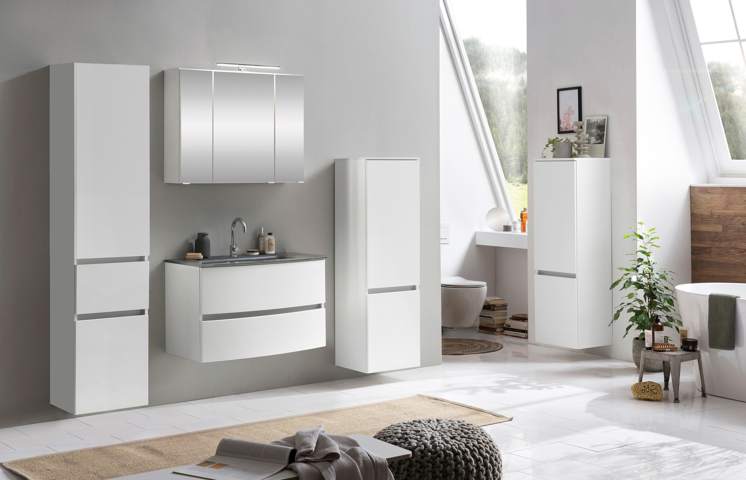 welltime Badezimmer-Set »Kaunas« Set, 4 Stk. tlg. günstig online kaufen