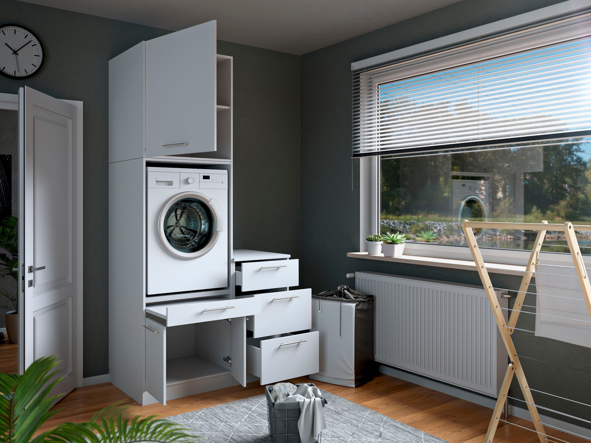 Laundreezy Mehrzweckschrank-Set »Laundreezy, 3-tlg. Mehrzweckschrank-Set B/H/T 118/238/68 cm« 3 Stk. tlg.