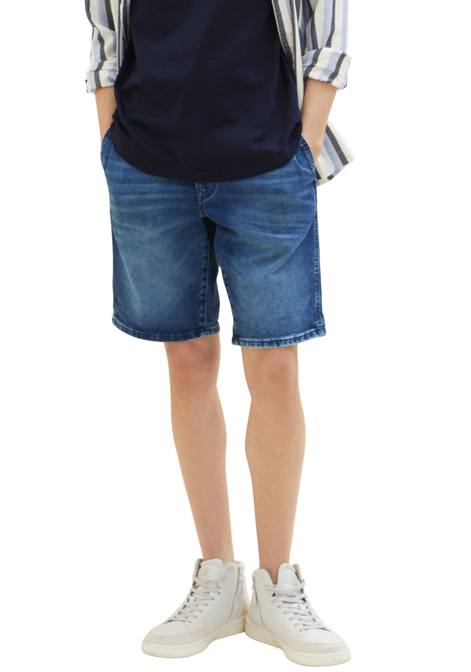 8. Bild von TOM TAILOR Denim Jeansshorts, mit elastischem Tunnelzugbund