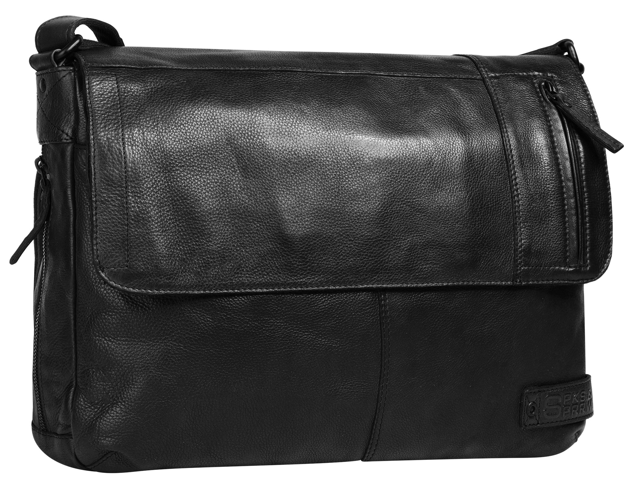 Spikes & Sparrow Messenger Bag, echt Leder