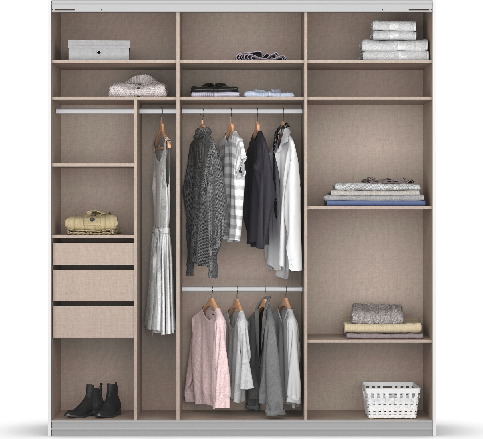 rauch Schwebetürenschrank »Oteli«, mit Spiegelfront und Passepartout optional mit Beleuchtung