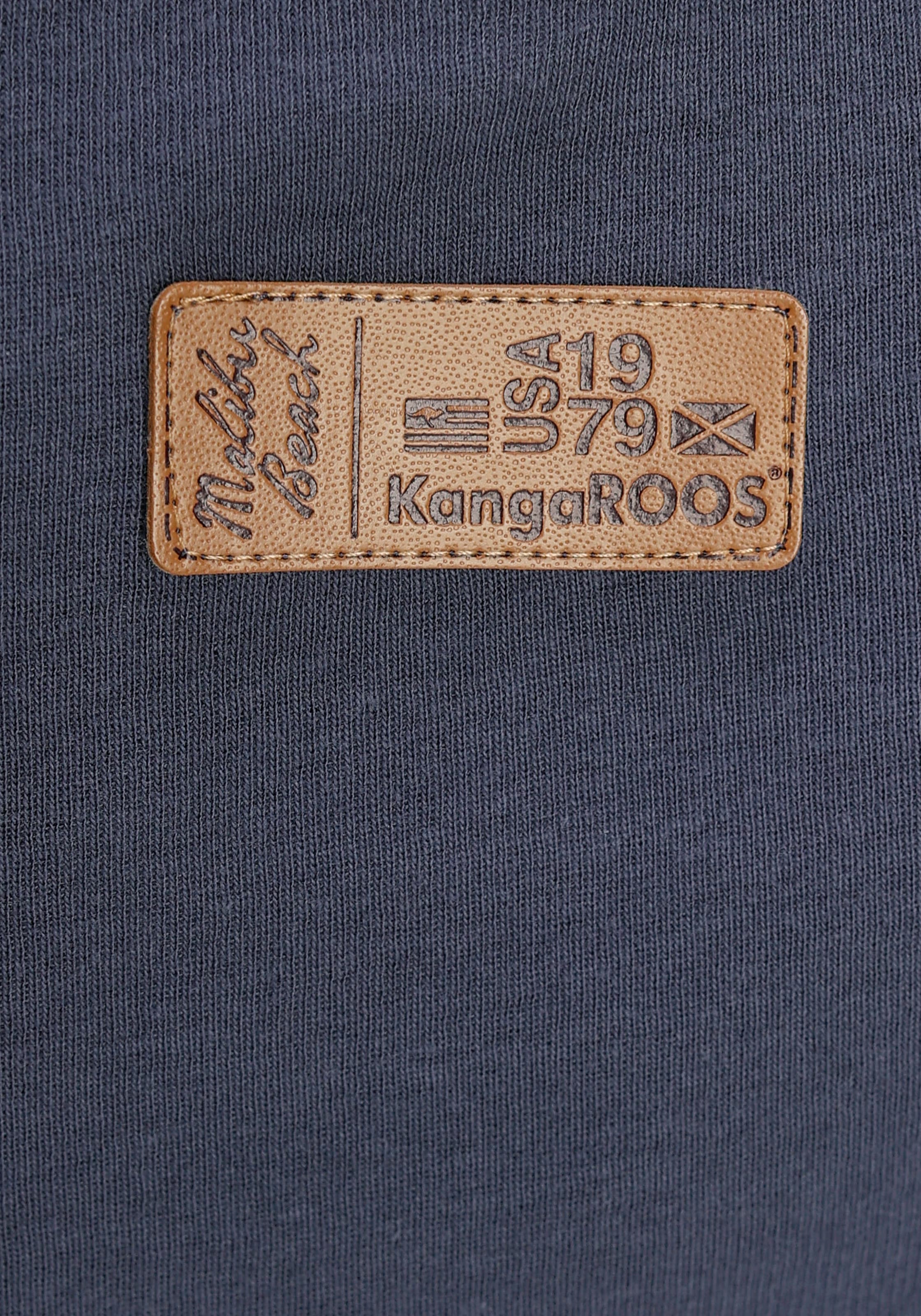 KangaROOS Langarmshirt mit Krempelärmeln,  sehr figurbetont,  aus Rippware
