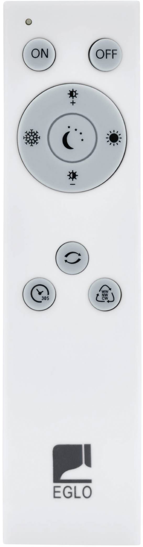 EGLO Deckenleuchte »Lanciano 1 Deckenlampe, Stahl und Kunststoff, Kristall-Effekt, Lampe« LED-Modul 1 Stk. Kaltweiß | Neutralweiß | Warmweiß mit Kristall-Effekt, Fernbedienung, CCT, Nachtlicht, dimmbar, Ø40cm