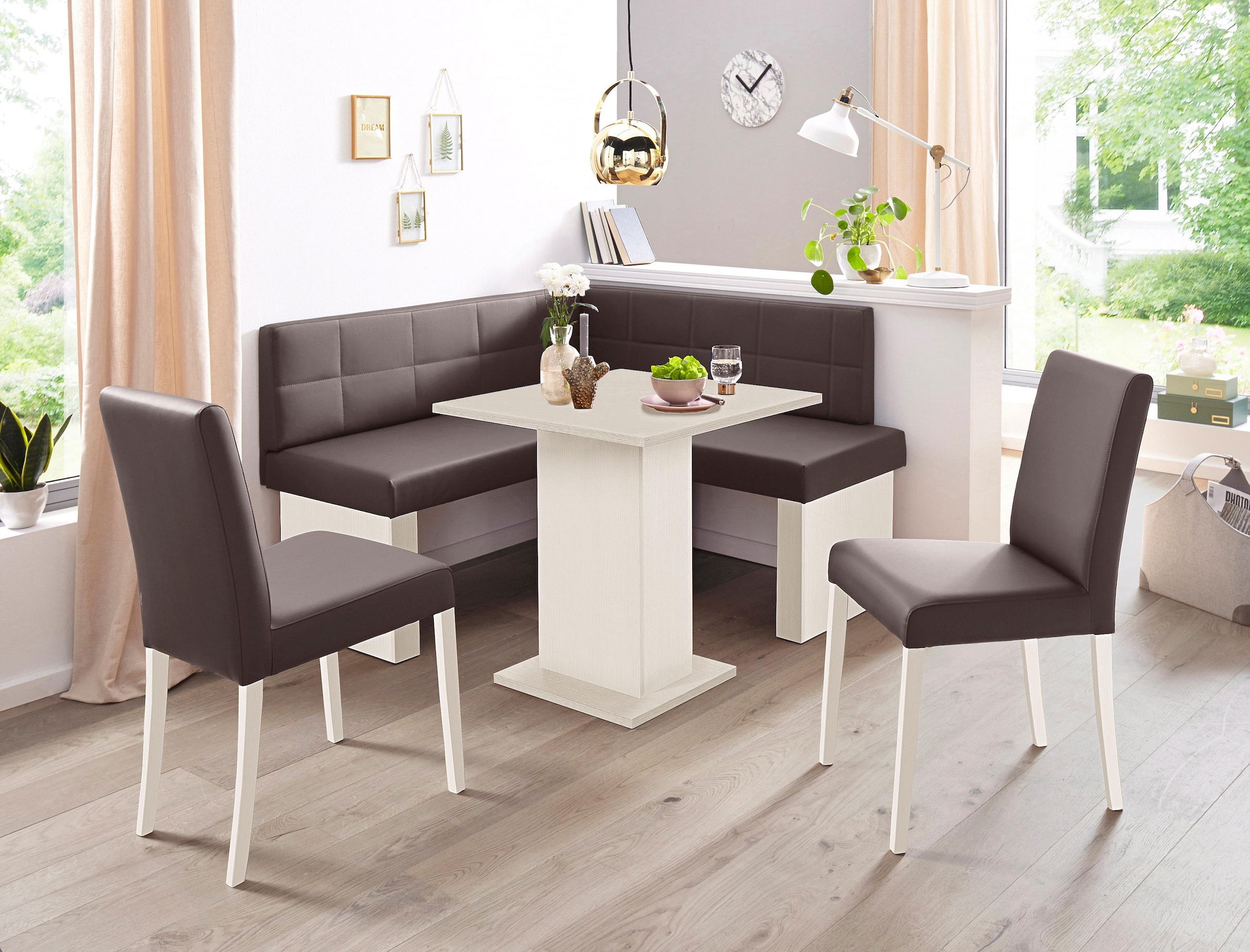 massivline&more Eckbankgruppe »Anna 2« Set, 4 Stk. tlg. mit 2 Stühlen mit m günstig online kaufen