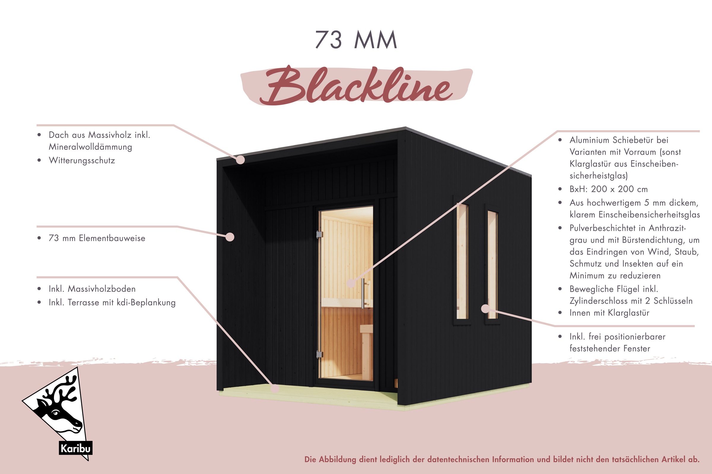 Karibu Saunahaus »»Matheo« naturbelassen« Set günstig online kaufen