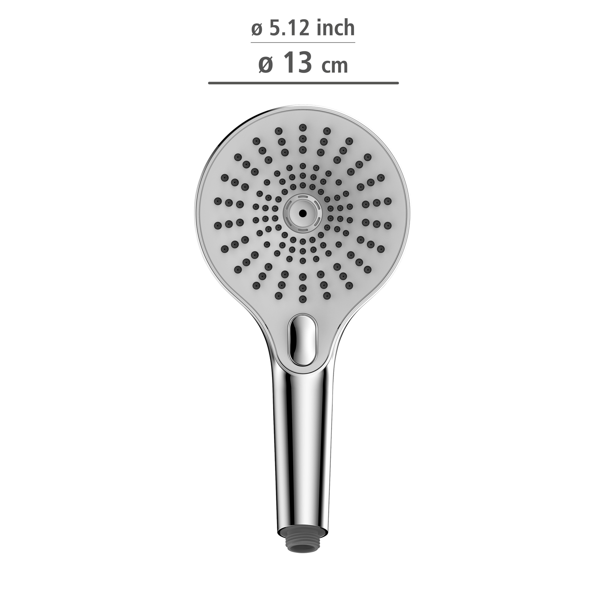 WENKO Handbrause »Ultimate Shower«, (1 tlg.), Chrom/Weiß, Ø 13 cm