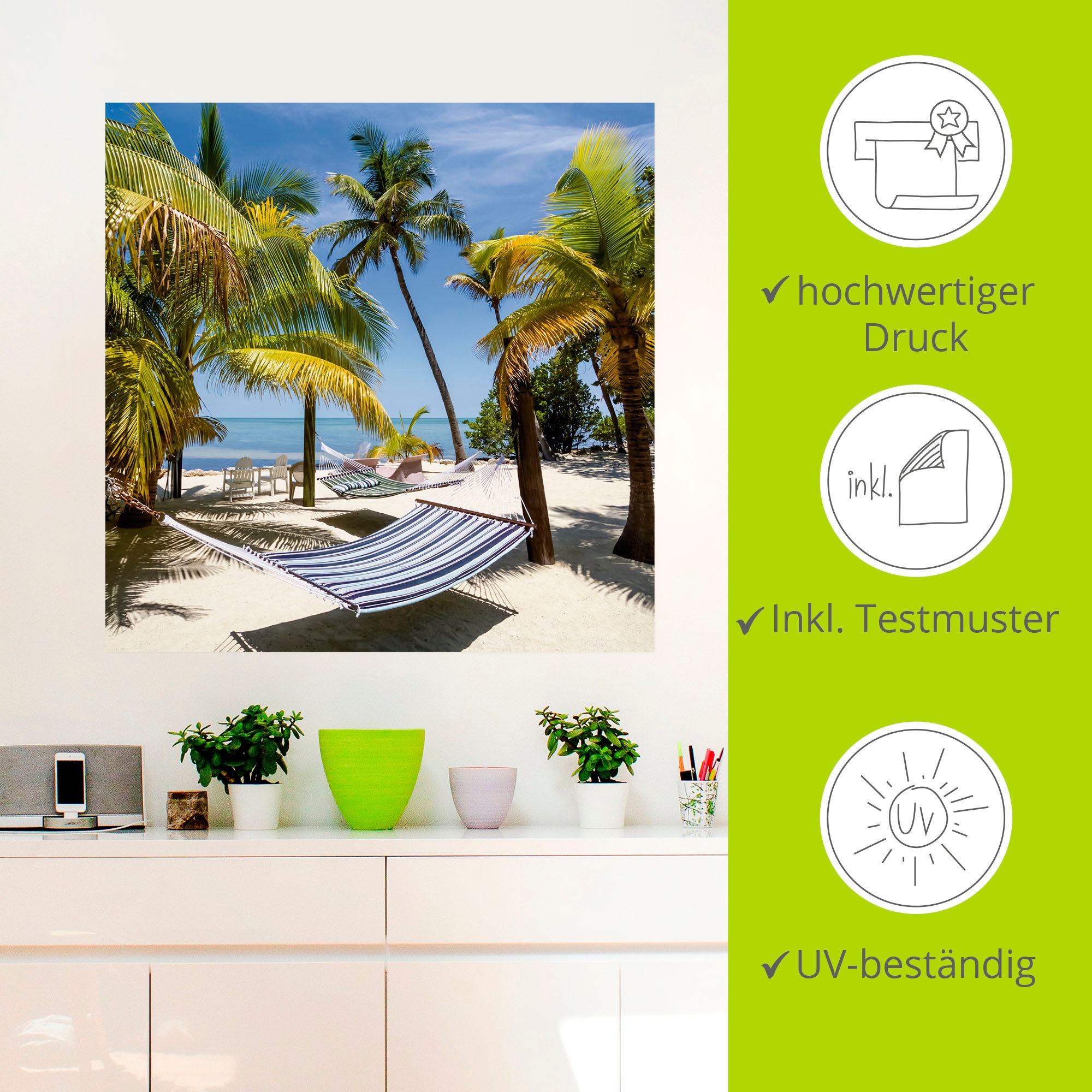 Artland Wandfolie »Florida Wellness«, Strand, (1 St.), selbstklebend