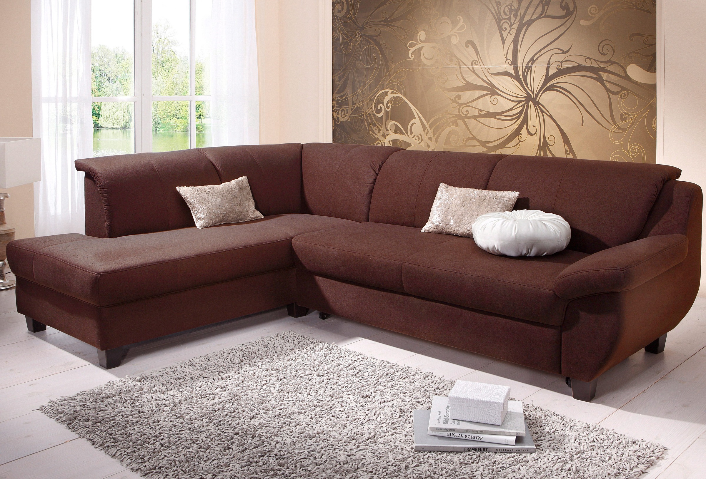 Home affaire Ecksofa »Yesterday zeitlos und elegant, bequeme Armlehnen, L-Form«, wahlweise mit Bettfunktion, auch in Cord