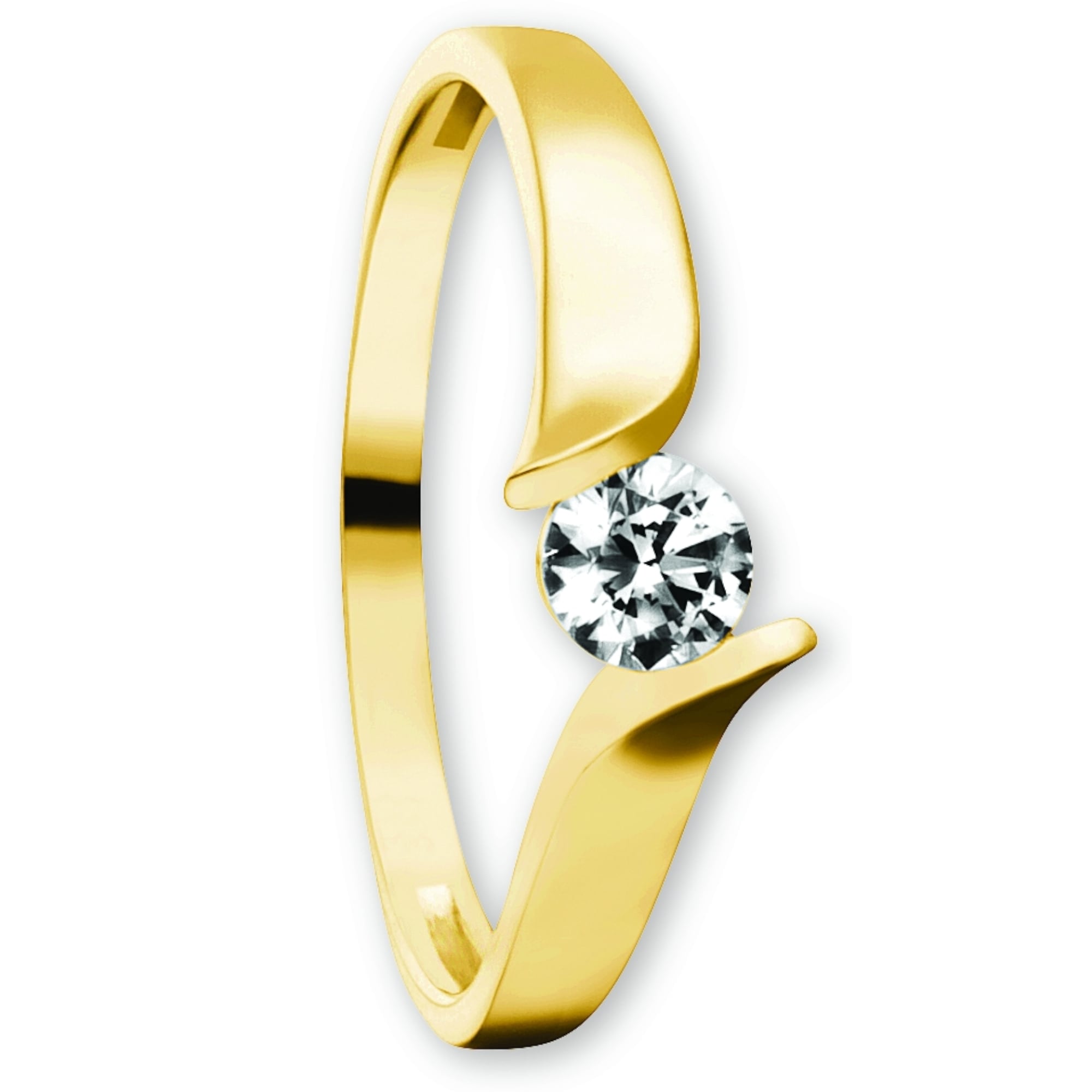 ONE ELEMENT Ring »Zirkonia Goldring Gold Damen Gelbgold« 333 aus Schmuck