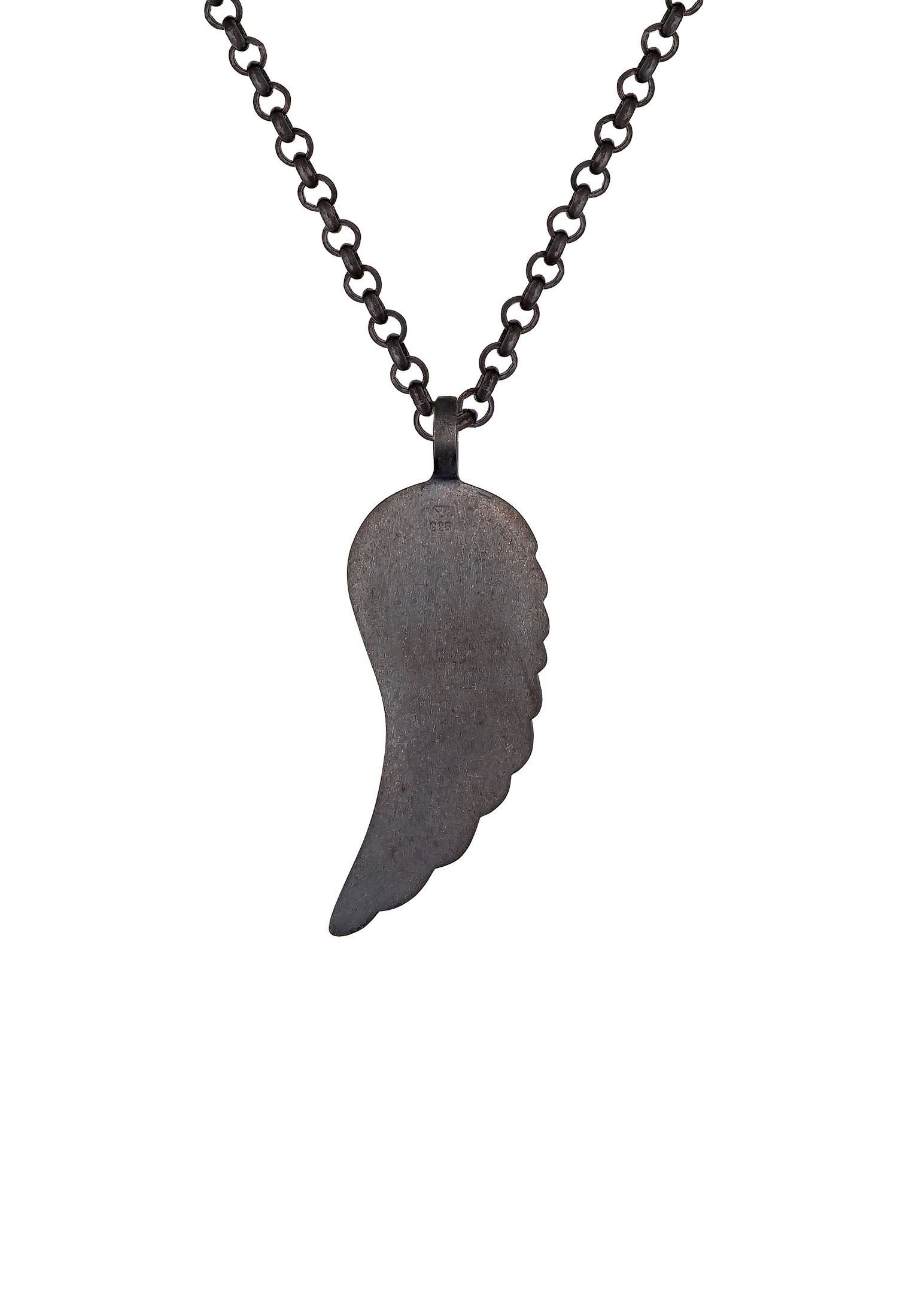 Kuzzoi Kette mit Anhänger »Flügel Zirkonia Schwarz 925 Sterling Silber«