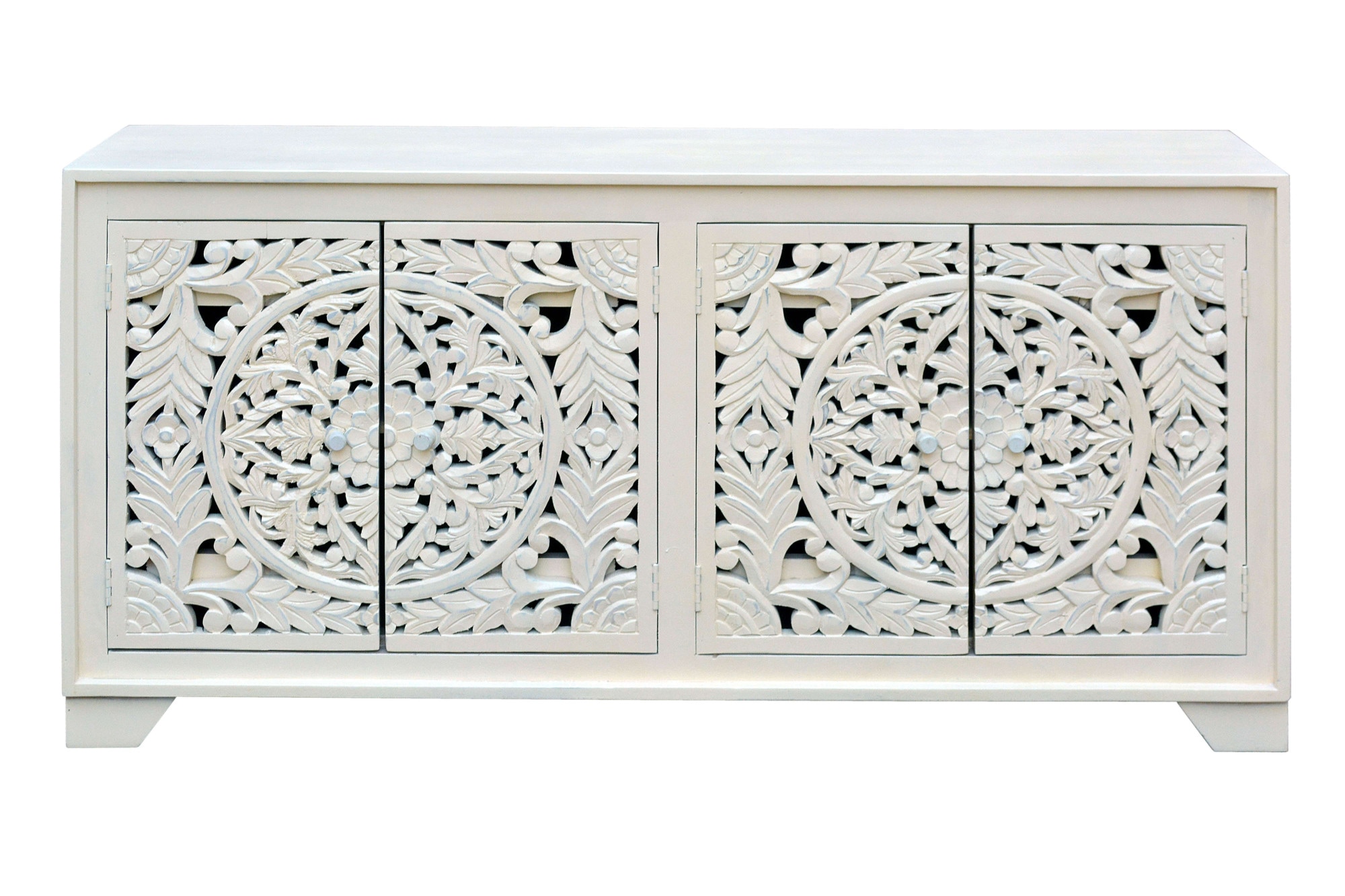 Home affaire Sideboard »Kenmare«, Kommode aus Mangoholz, dekorative Schnitzereien, Breite 170 cm