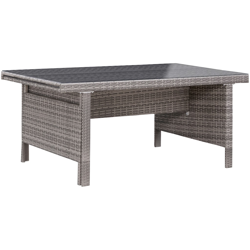 KONIFERA Garten-Essgruppe »Belluno«, (Set, 21 tlg., 10x Sessel, 1x AZ-Tisch 179-300x73/89cm, inkl. Auflagen, Polyrattan)