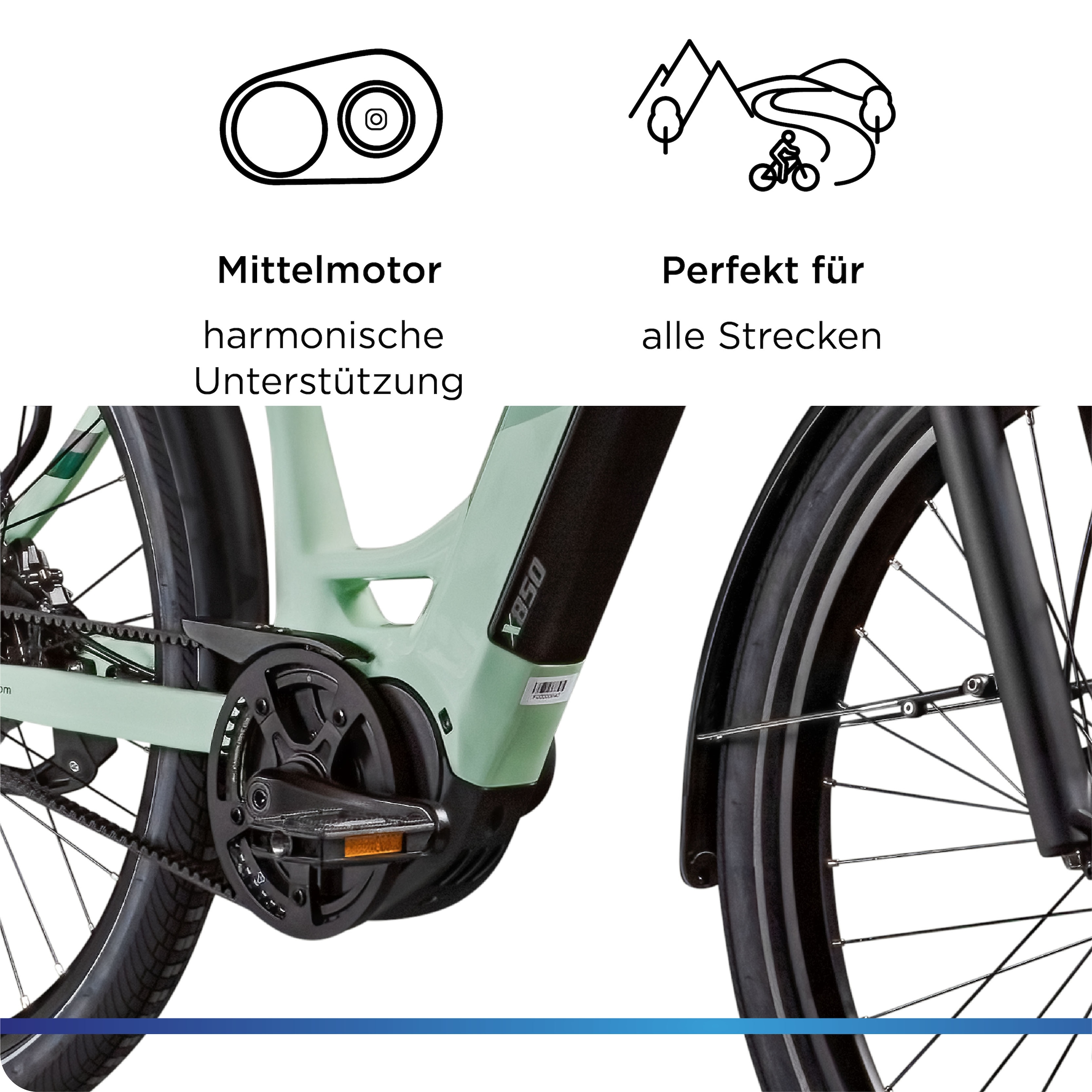 Zündapp »X850« 7 Gang Nabenschaltung Mittelmotor 250 W Pedelec, Elektrofahrrad für Damen und Herren