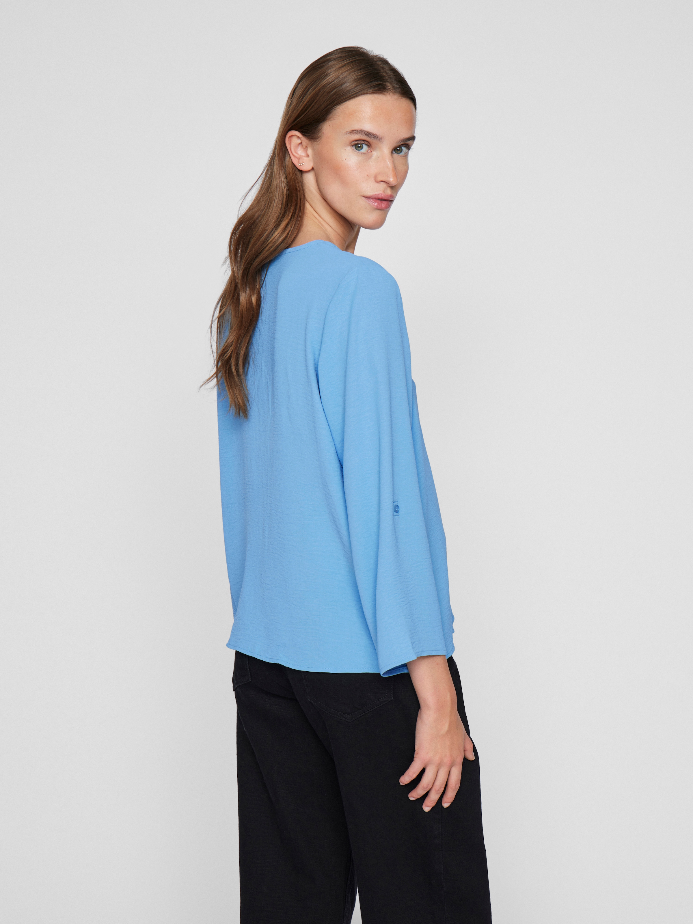 Vila Blusenshirt »VIJOSA 3/4 V-NECK TOP - NOOS«
