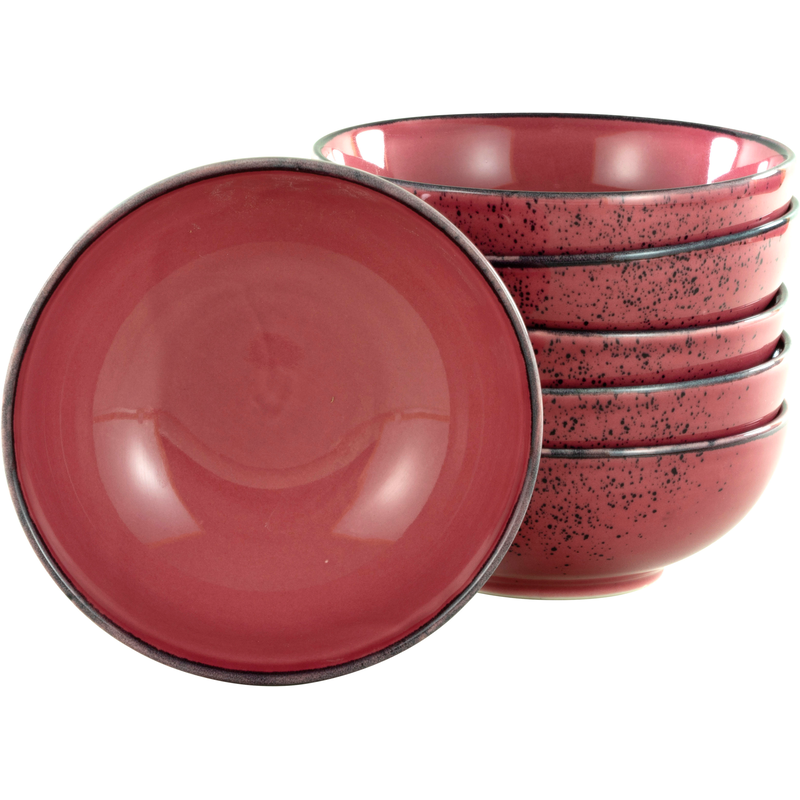 CREATABLE Müslischale »NATURE COLLECTION« 6 Stk. aus Steinzeug Salatschale, Snackschale, Ø 16, 5 cm beere